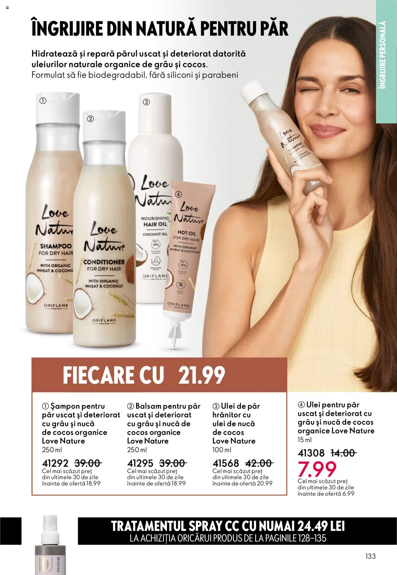 Noul catalog Oriflame – valabil de la 22.10.2025 | Pagină: 133 | Produse: Șampon, Balsam, Ulei de păr, Ulei