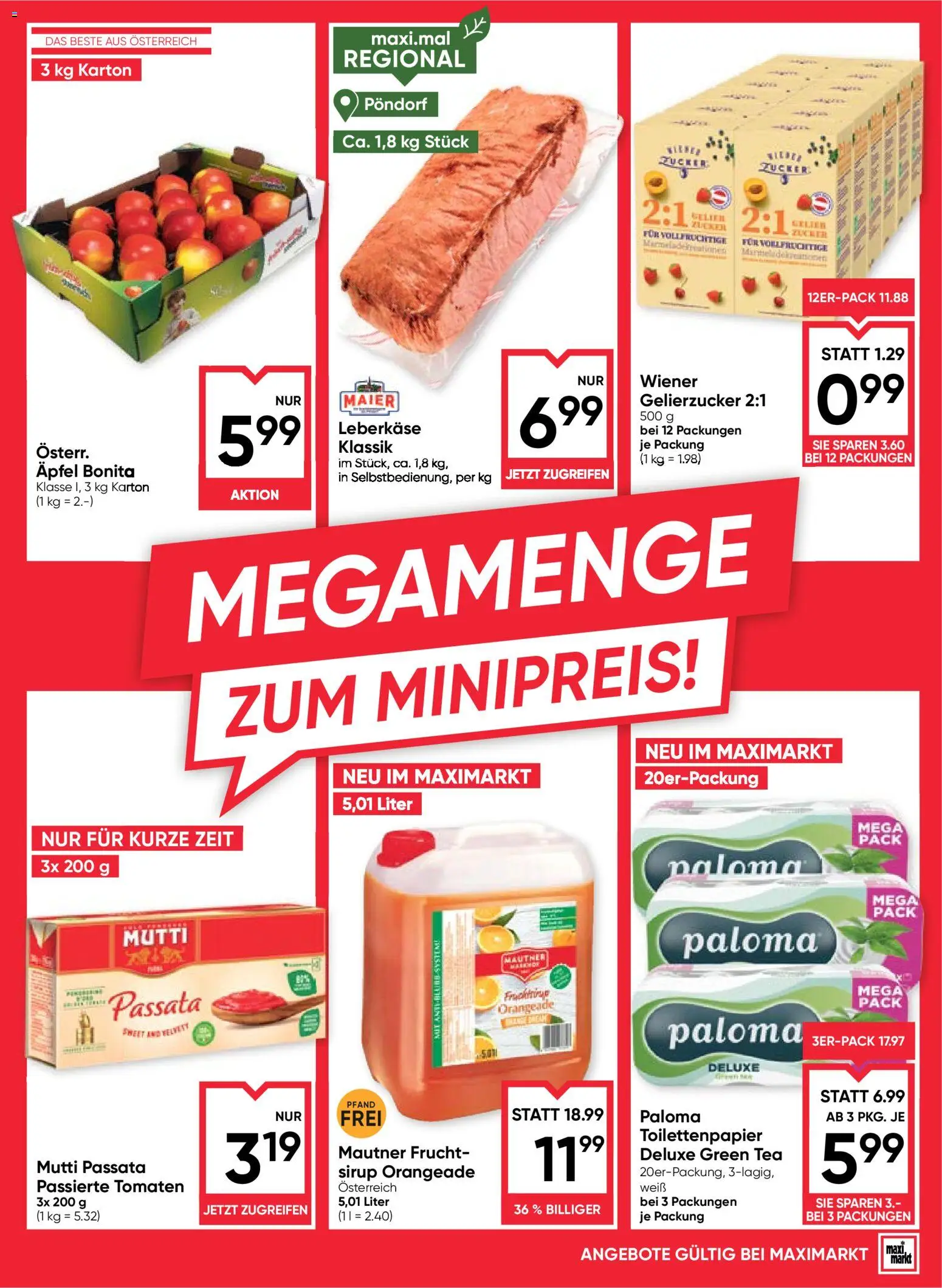 Maximarkt Flugblatt gültig ab 30.04.2026 | Seite: 13 | Produkte: Zucker, Äpfel, Tomaten