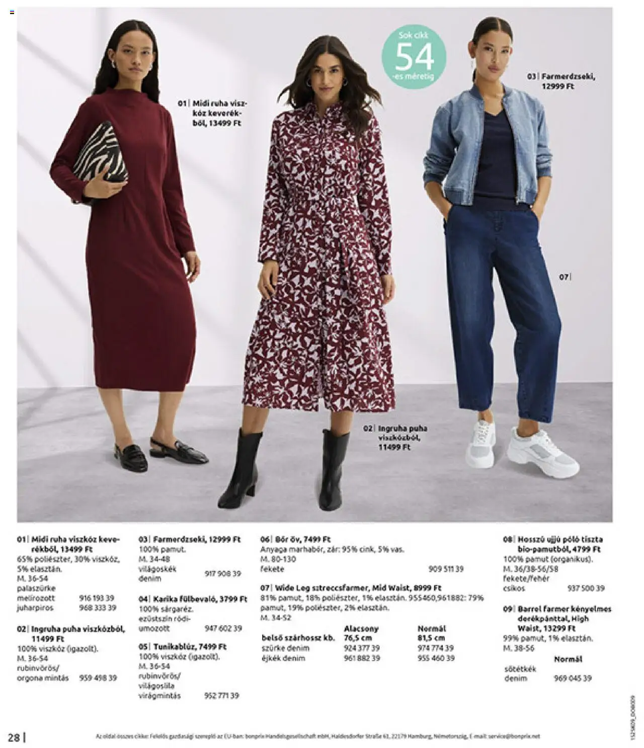 Bonprix akciós ujság - amely érvényes a következő dátumtól: 22.09.2025 | Oldal: 30 | Termékek: Farmer, Ingruha, Ruha
