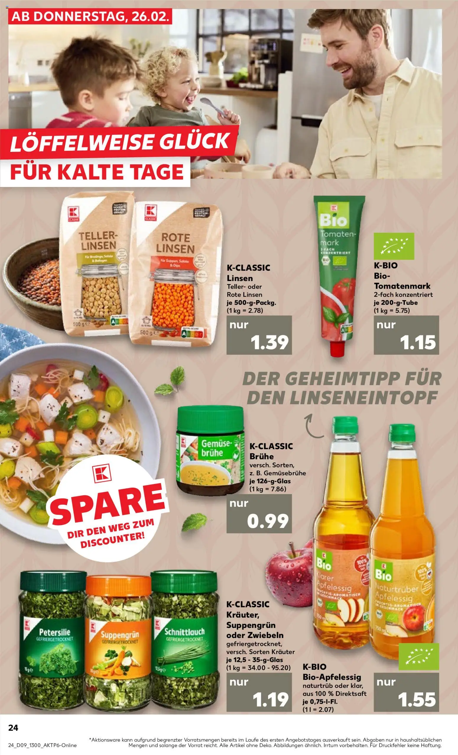 Kaufland prospekt Bremen	 – gültig ab 26.02.2026 | Seite: 24 | Produkte: Tomaten, Apple, Zwiebeln, Gemüse