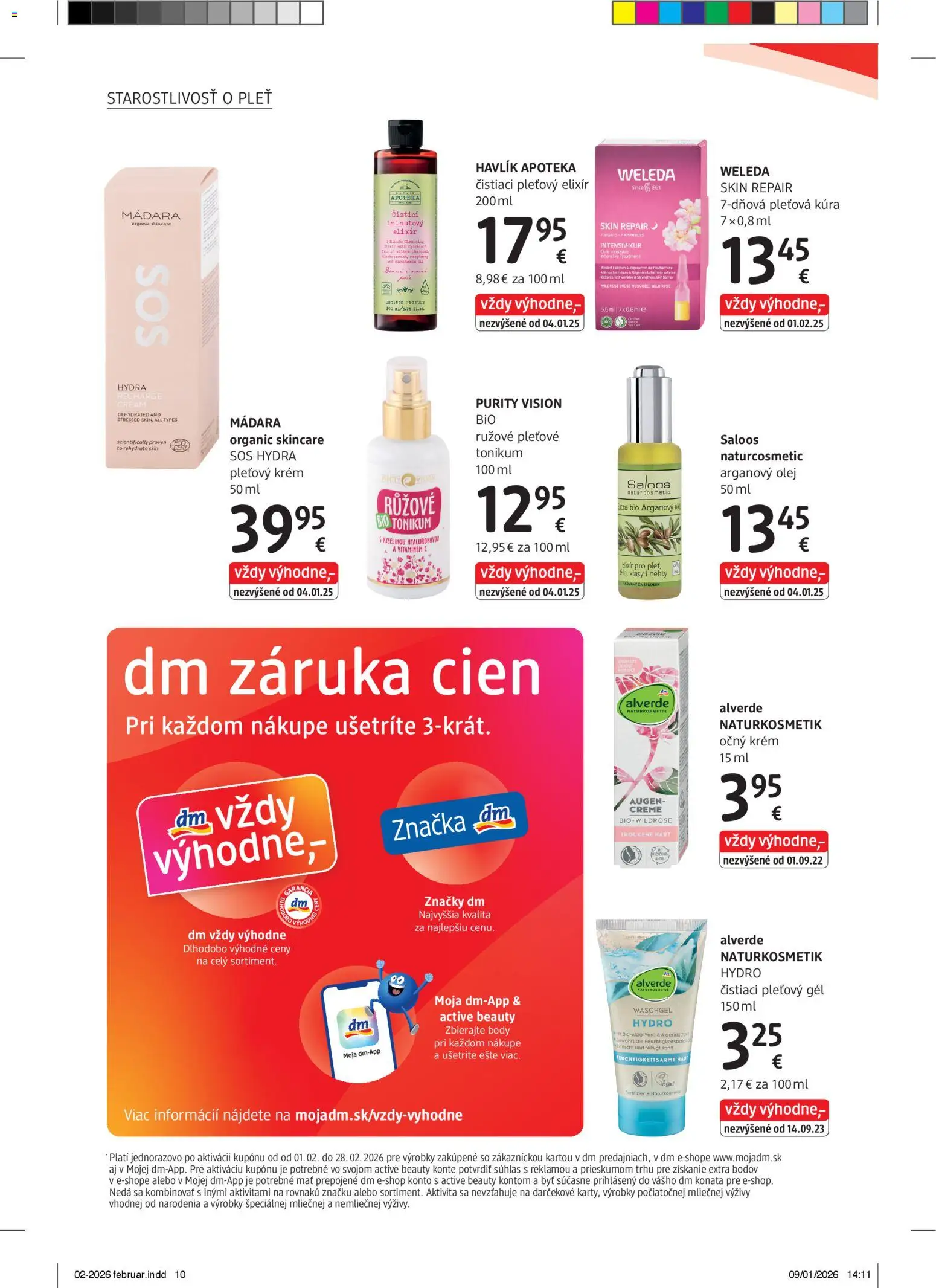 Nové dm drogerie akcie – leták je platný od 01.02.2026 | Strana: 10 | Produkty: Olej, Rošt, Weleda, Krém