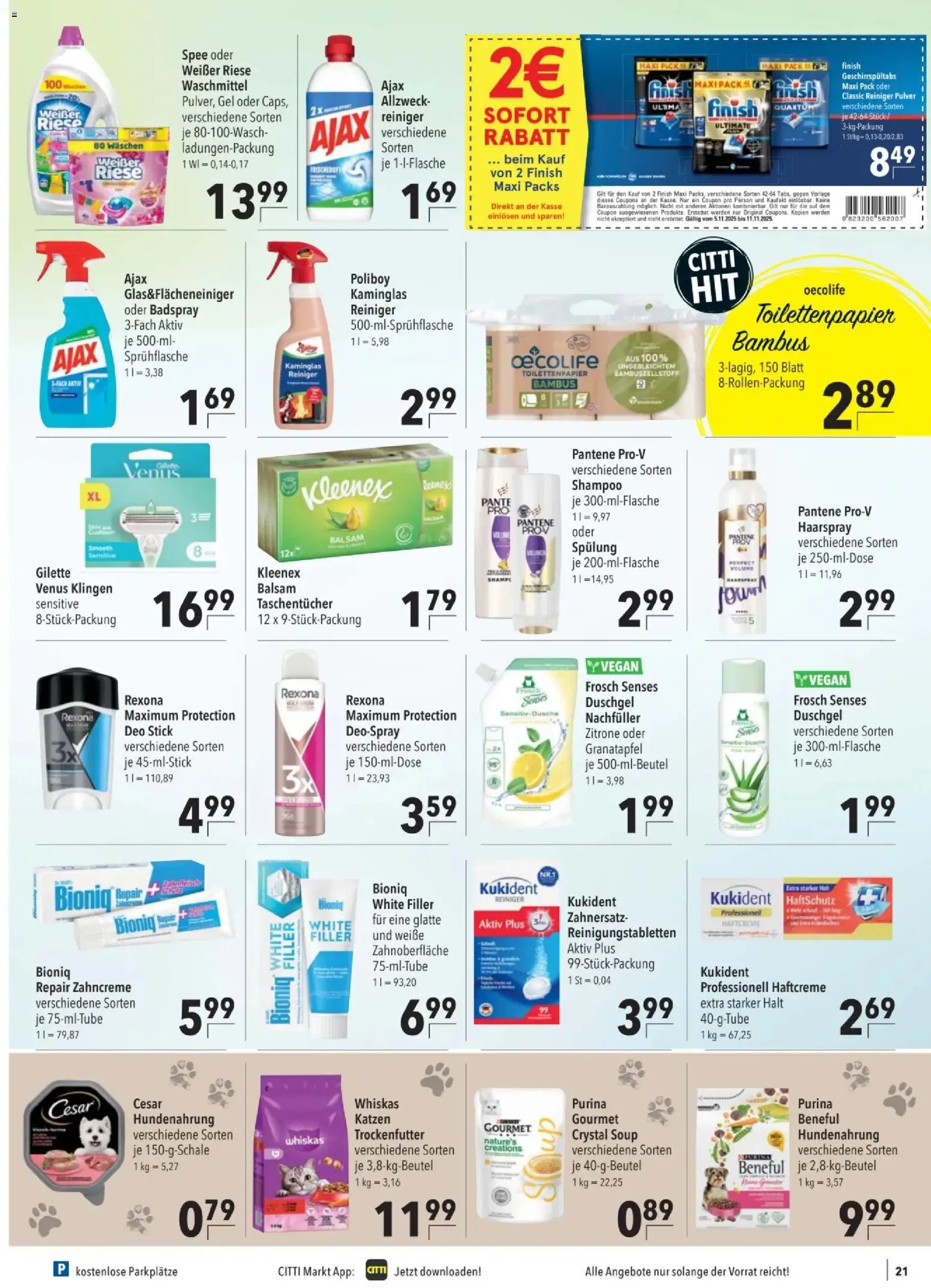 CITTI tilbudsavis – gyldig fra 05.11.2025 | Side: 21 | Produkter: Shampoo, Balsam