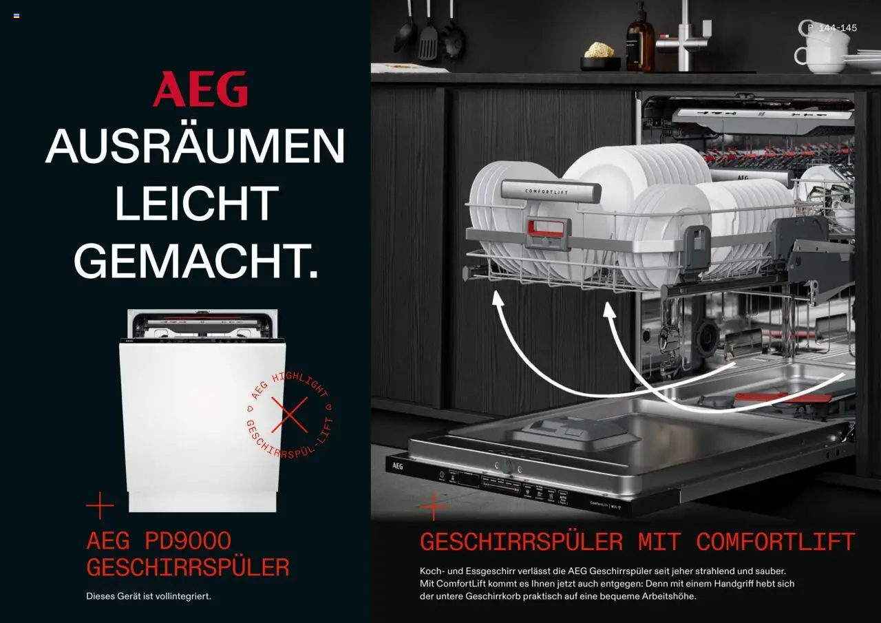 Höffner Alno – gültig ab 22.09.2025 | Seite: 145 | Produkte: AEG, Geschirrspüler