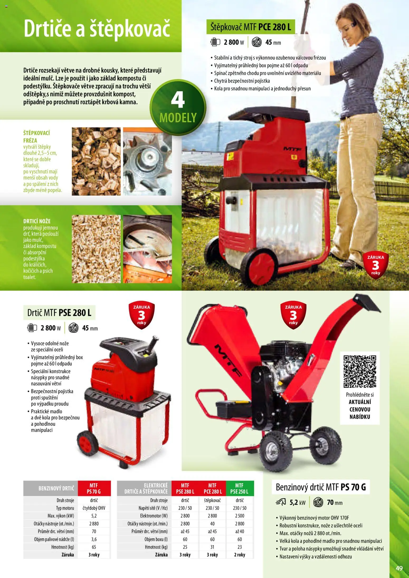 Mountfield katalog od 02.04.2026 | Strana: 49 | Produkty: Nože, Drtič, Modely, Kola