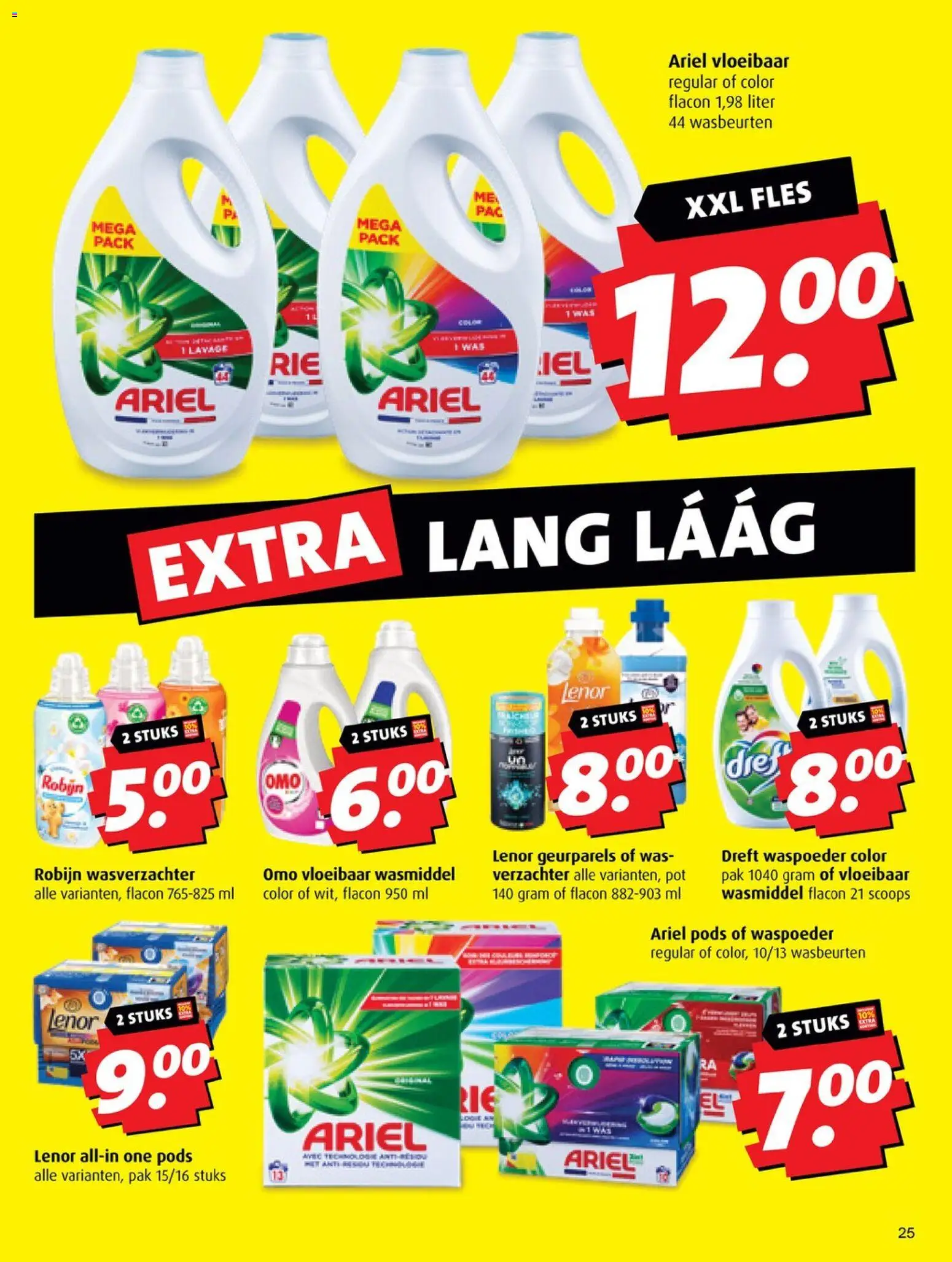 {H1} | Pagina: 25 | Producten: Wasmiddel, Wasverzachter, Pot, Was