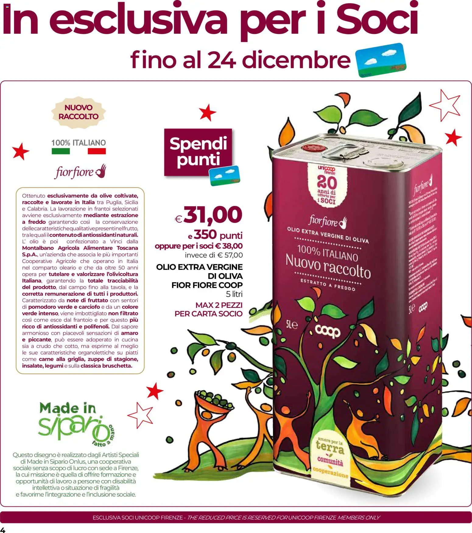 Volantino COOP del 16.12.2025 | Pagina: 4 | Prodotti: Olive, The, Olio extra vergine, Amaro