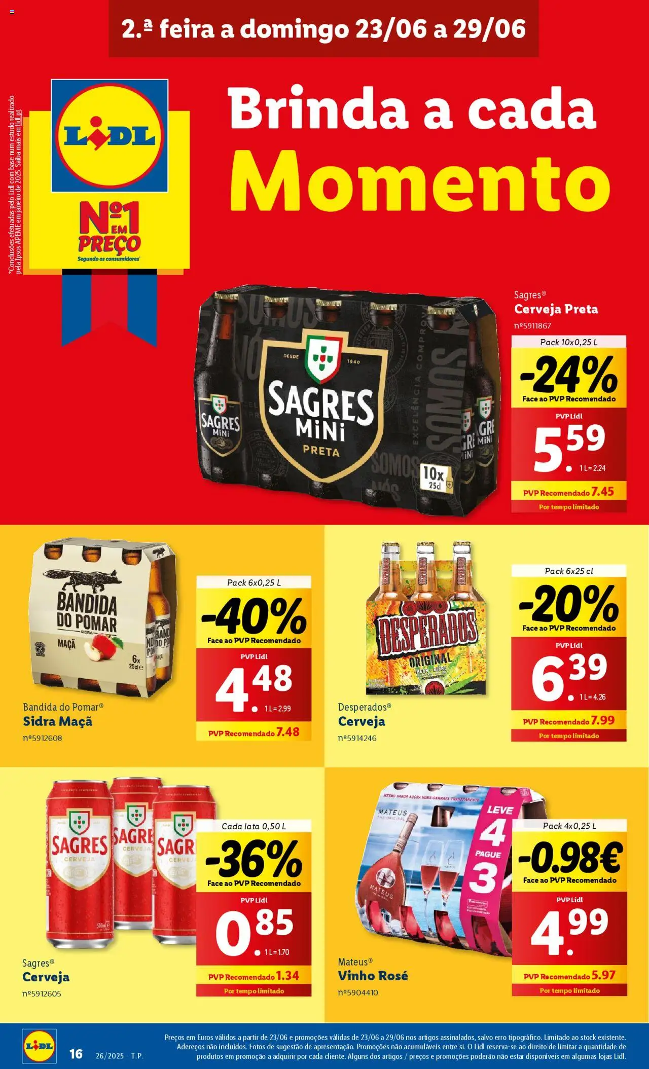Lidl folheto │ válido de 23.06.2025 | Página: 16 | Produtos: Pó, Base, Maça, Cerveja