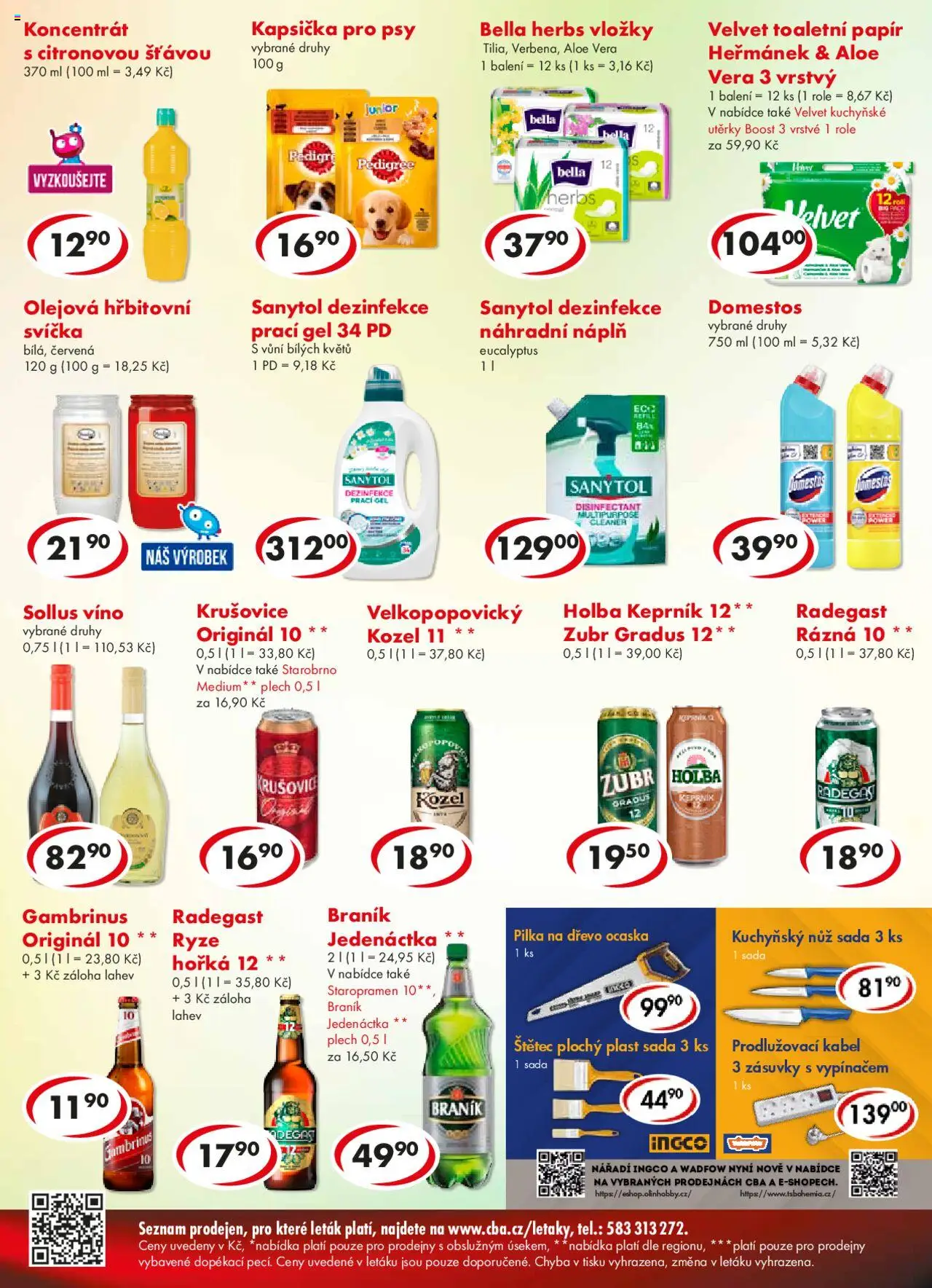 CBA leták od 15.10.2025 | Strana: 6 | Produkty: Vložky, Kozel, Plech, Nůž