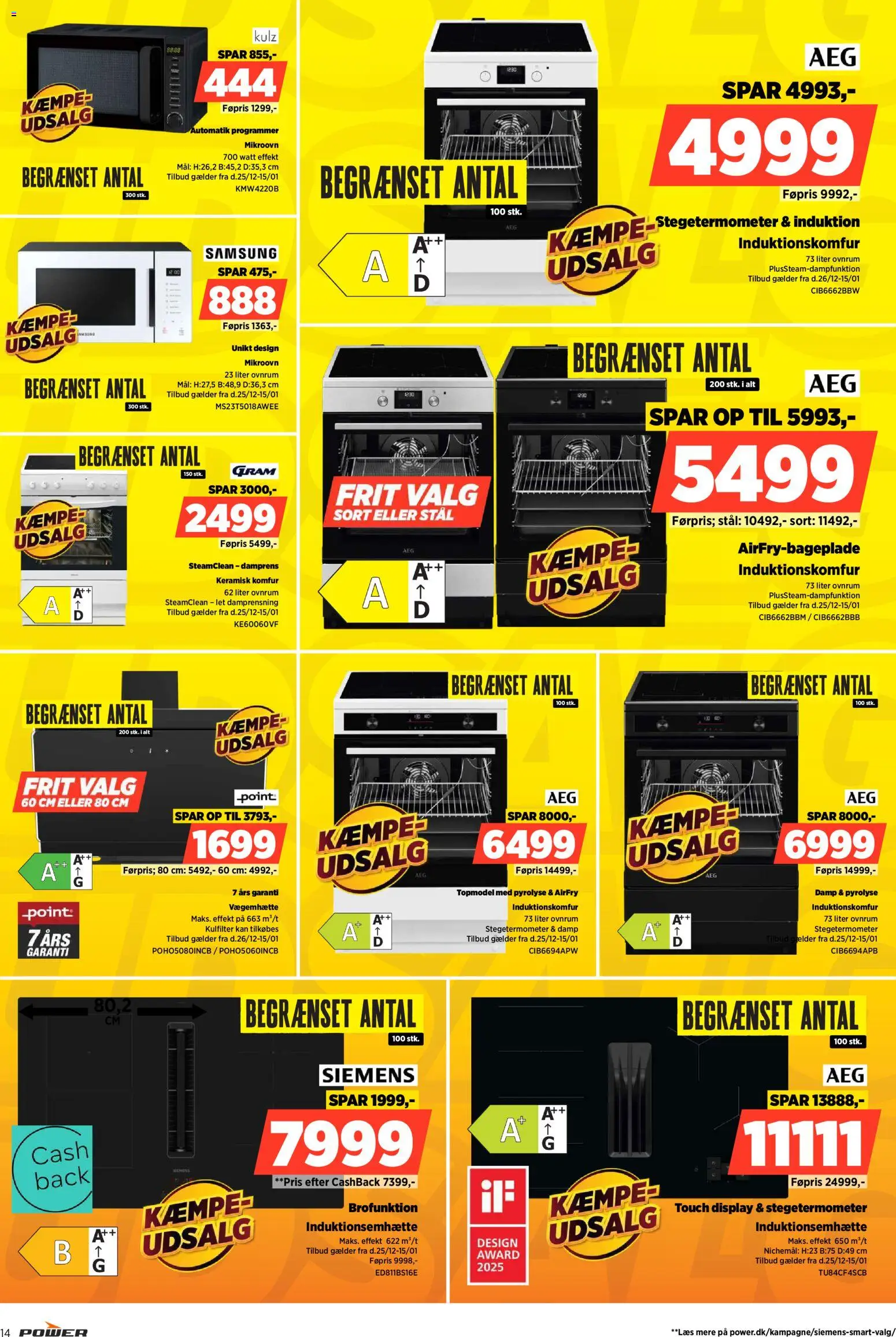 Power tilbudsavis – gyldig fra 25.12.2025 | Side: 14 | Produkter: Komfur