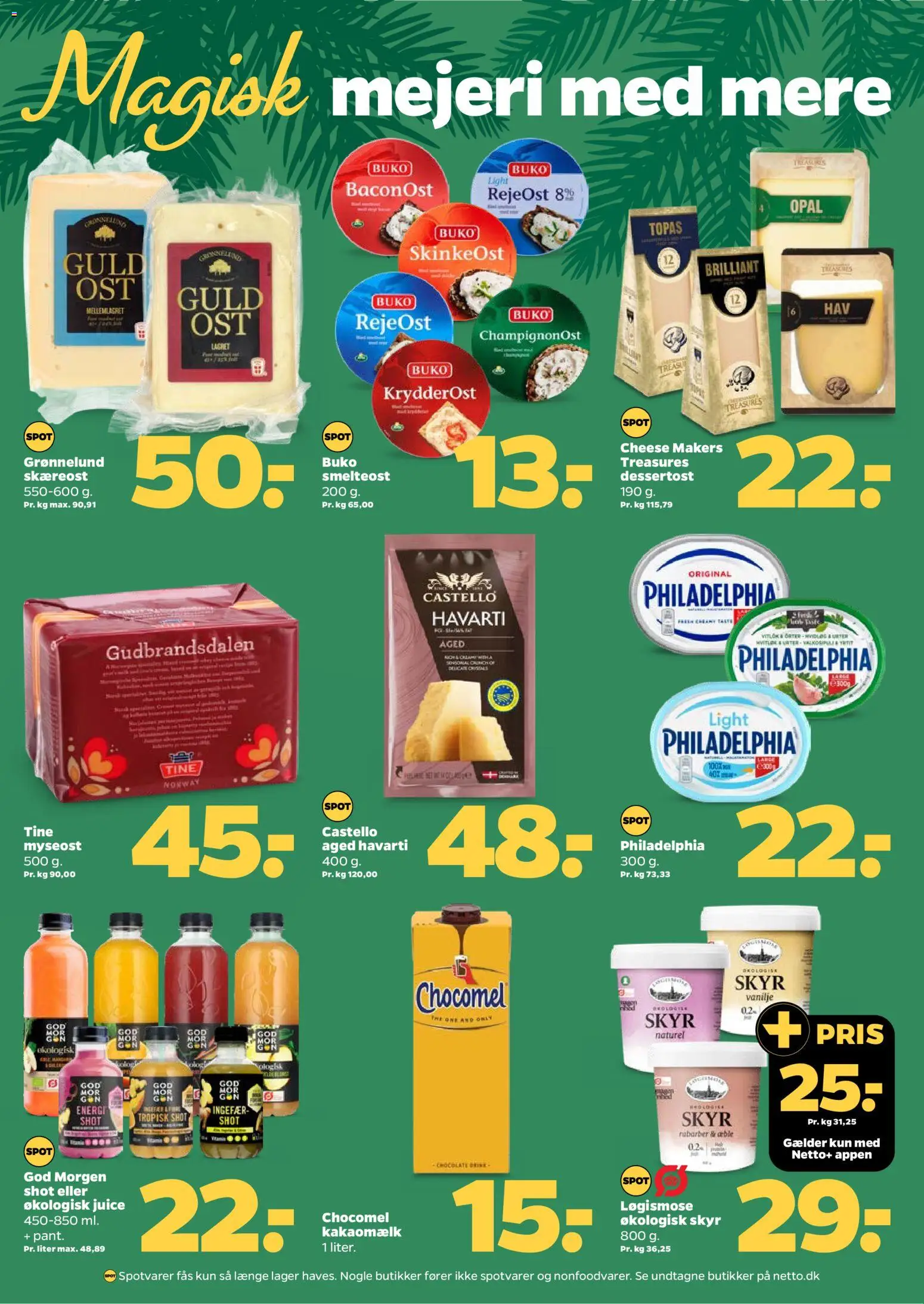 Netto tilbudsavis – gyldig fra 06.12.2025 | Side: 16 | Produkter: Rabarber, Juice, Skyr, Kakaomælk