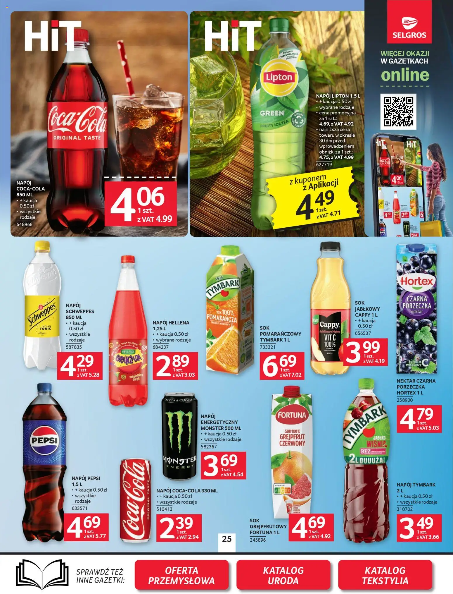 Selgros cash&carry gazetka od 23.04.2026 | Strona: 25 | Produkty: Ice Tea, Porzeczka, Sok, Grejpfrut