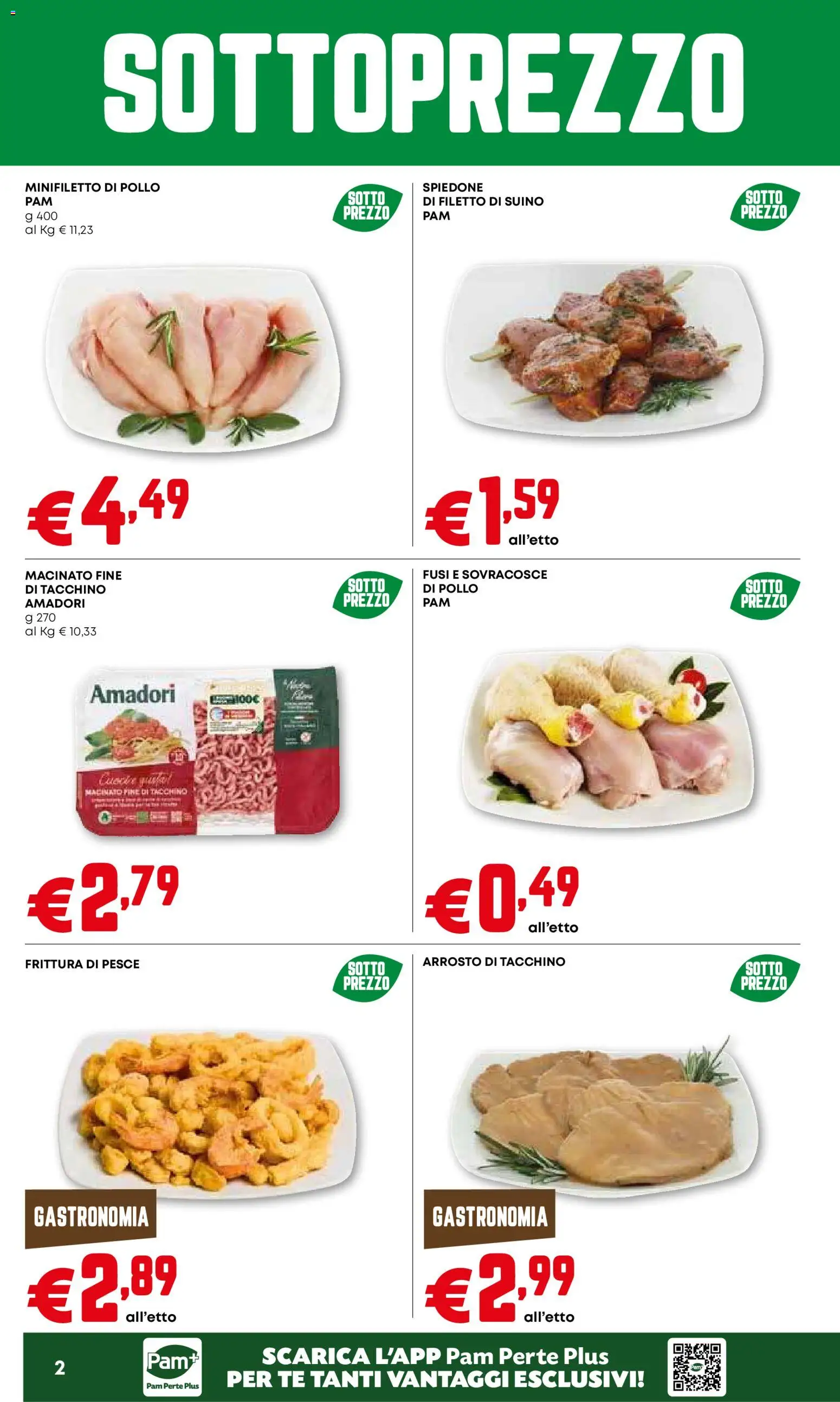 Volantino PAM del 26.02.2026 | Pagina: 2 | Prodotti: Arrosto, Pesce, Tè, Suino