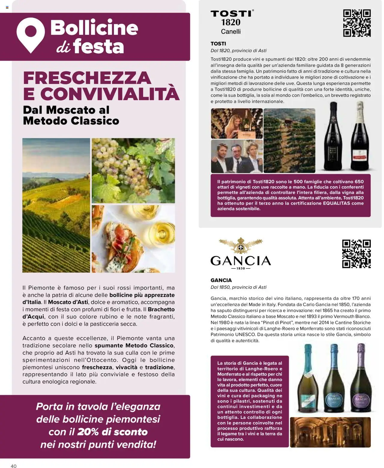 Volantino Ipercoop del 02.10.2025 | Pagina: 40 | Prodotti: Vino, Spumante, Culla, Terra
