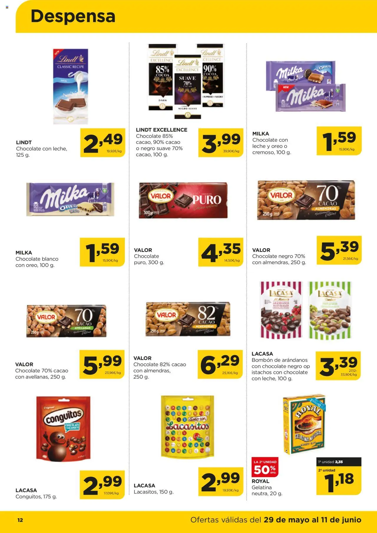 Alimerka folleto Castilla y León │ válido desde el 29.05.2025 | Página: 12 | Productos: Gelatina, Chocolate, Κεραία, Φρυγανιές σικάλεως