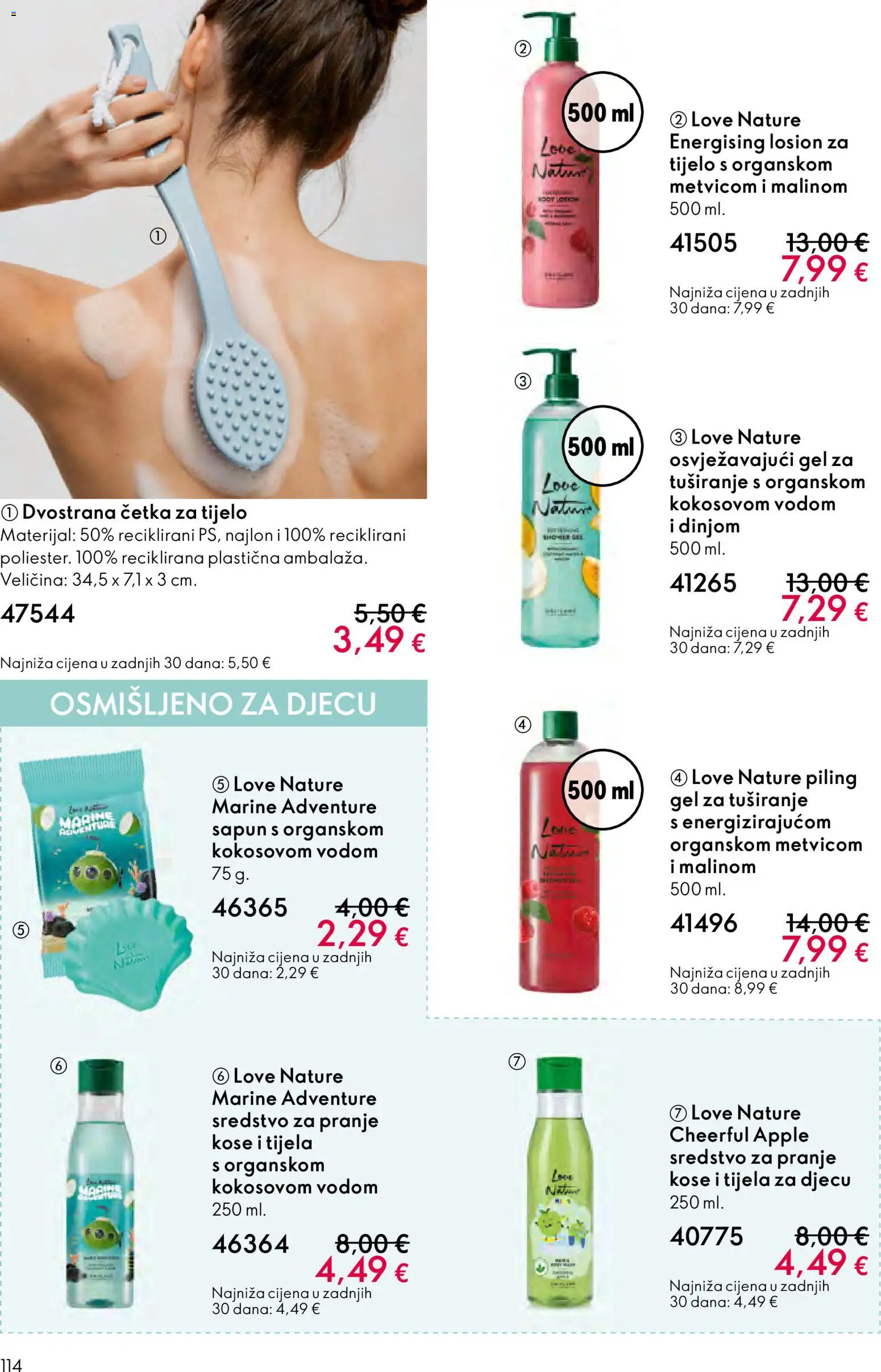Oriflame katalog | vrijedi od 29.10.2025 | Stranica: 114 | Proizvodi: Četka, Piling, Sapun, Gel za tuširanje