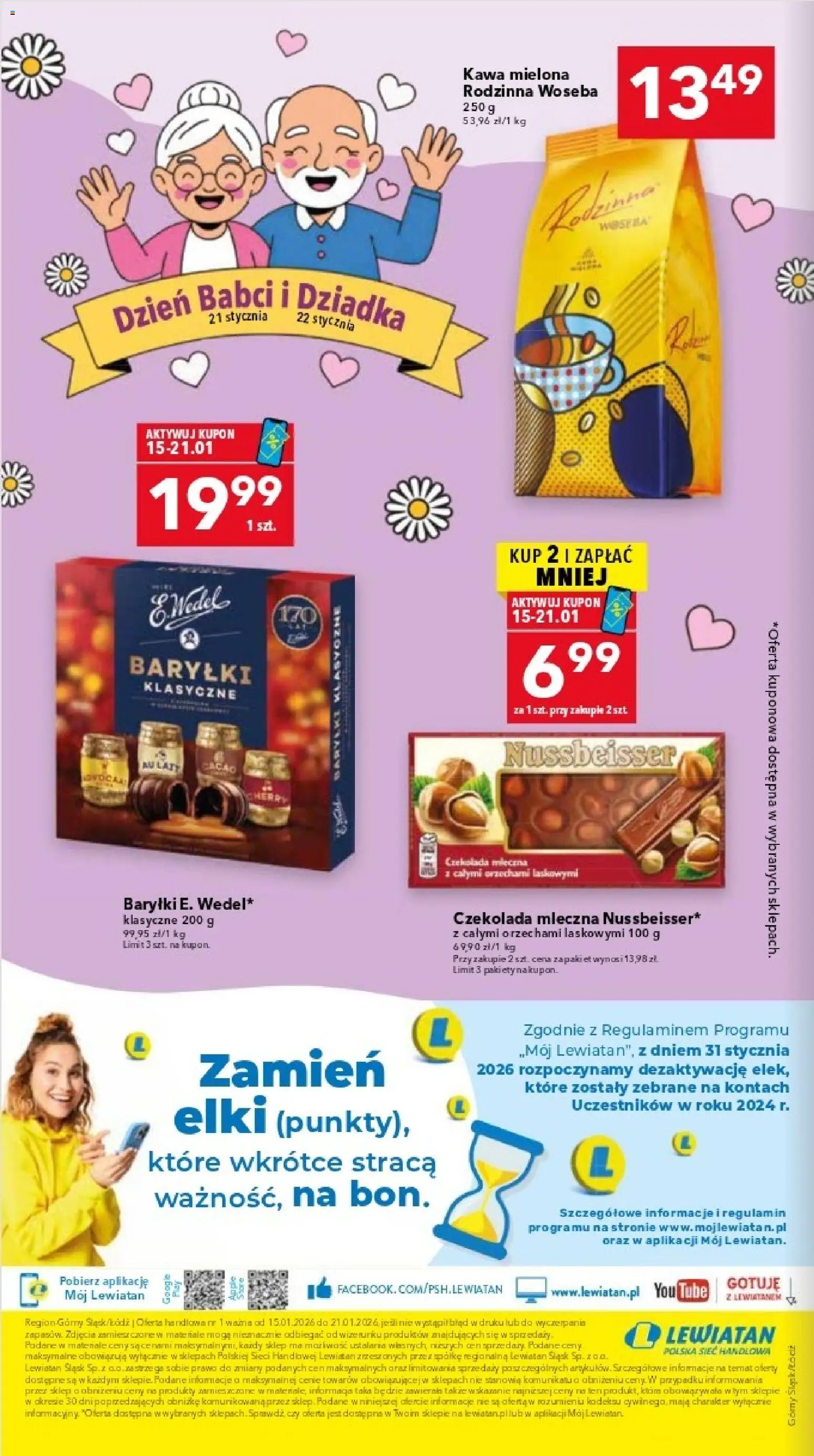 Lewiatan gazetka - Katowice od 15.01.2026 | Strona: 8 | Produkty: Czekolada mleczna, Kawa, Czekolada