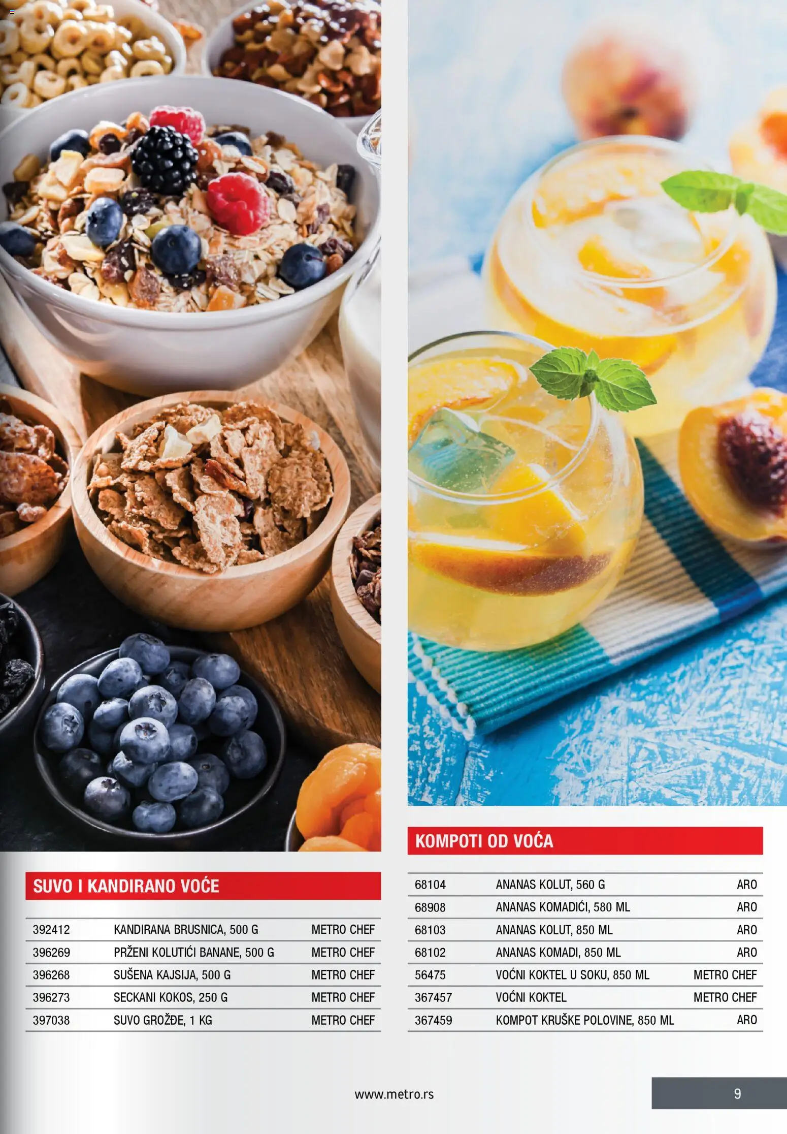 Metro katalog - važi od 28.11.2025 | Strana: 9 | Proizvode: Ananas, Kompot, Kruške