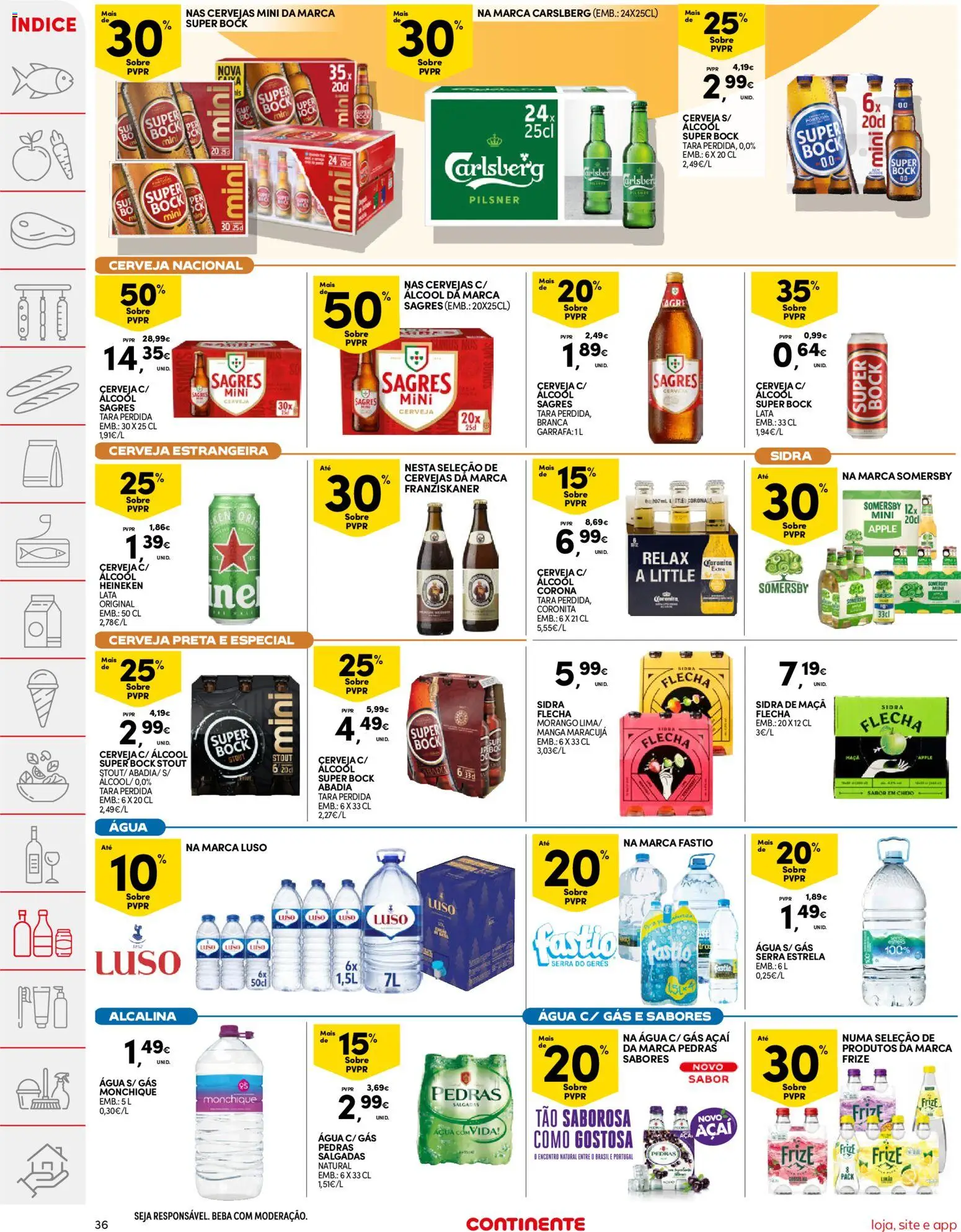 Continente folheto │ válido de 24.02.2026 | Página: 36 | Produtos: Super bock, Maça, Cerveja, Somersby