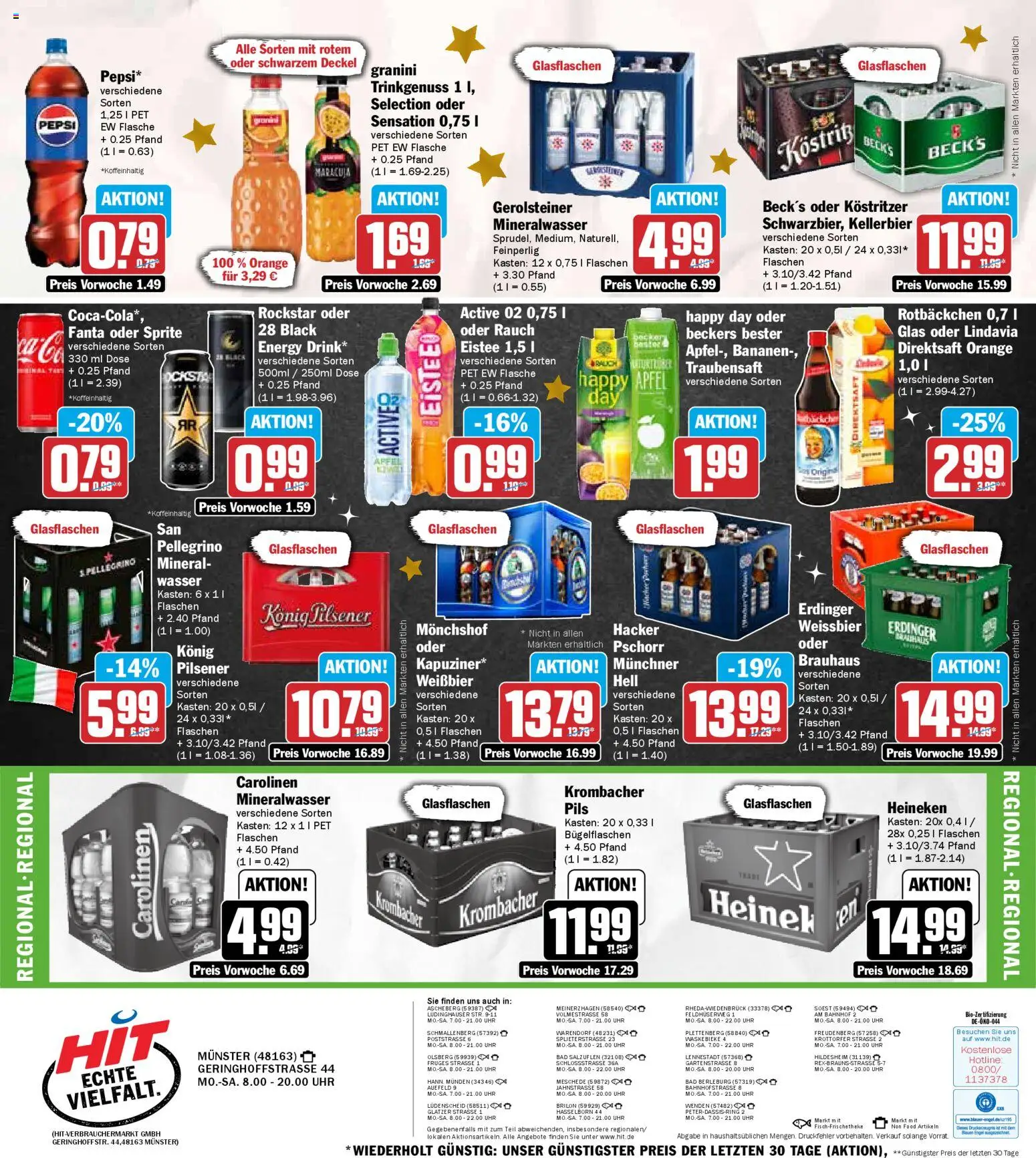 HIT - Nordrhein-Westfalen – gültig ab 08.12.2025 | Seite: 23 | Produkte: Sprite, Erdinger, Energy, Kostritzer