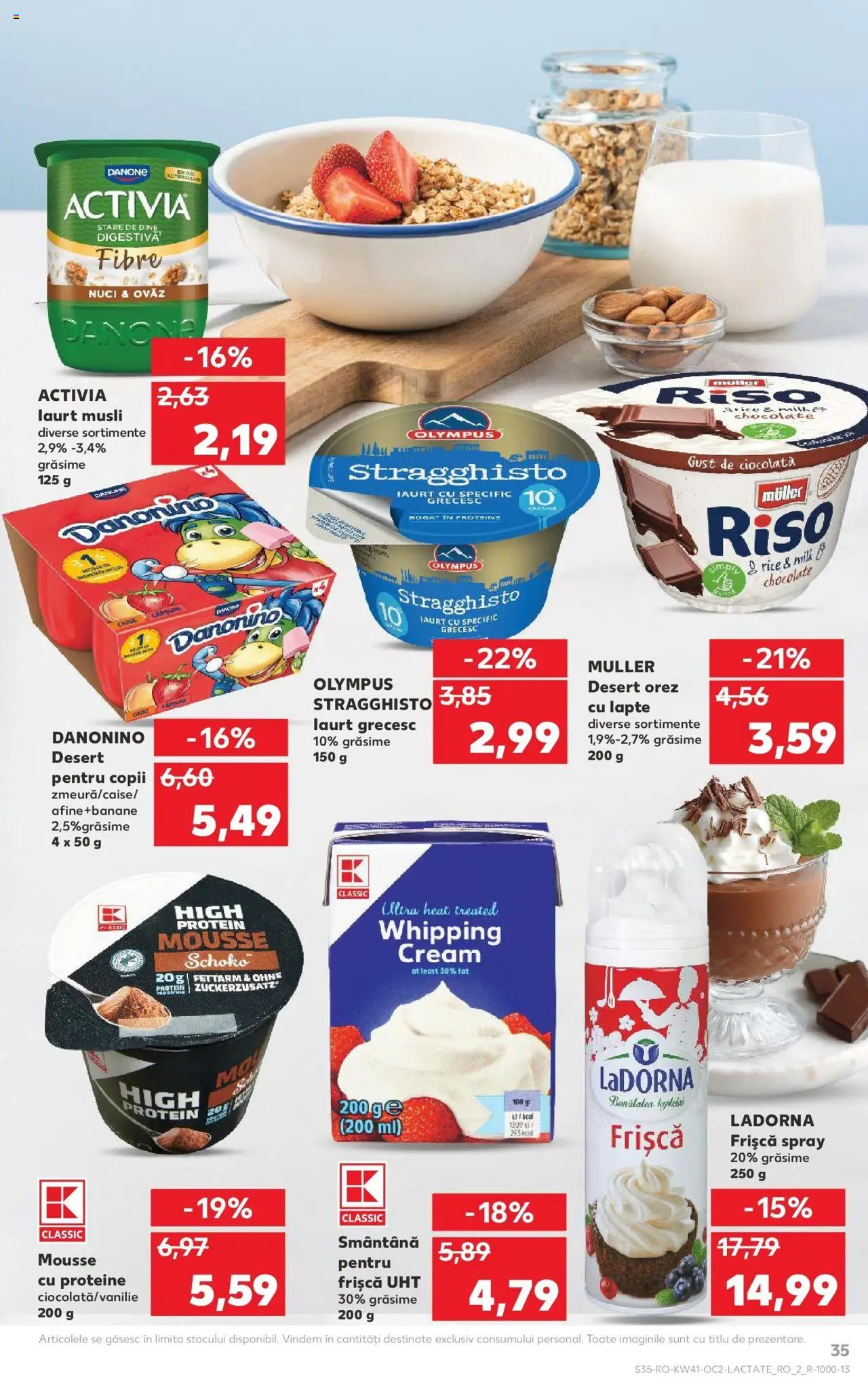 Noul catalog Kaufland – valabil de la 08.10.2025 | Pagină: 35 | Produse: Masaüstü kılıfı, Ciocolată, Smântână, Ahtapot