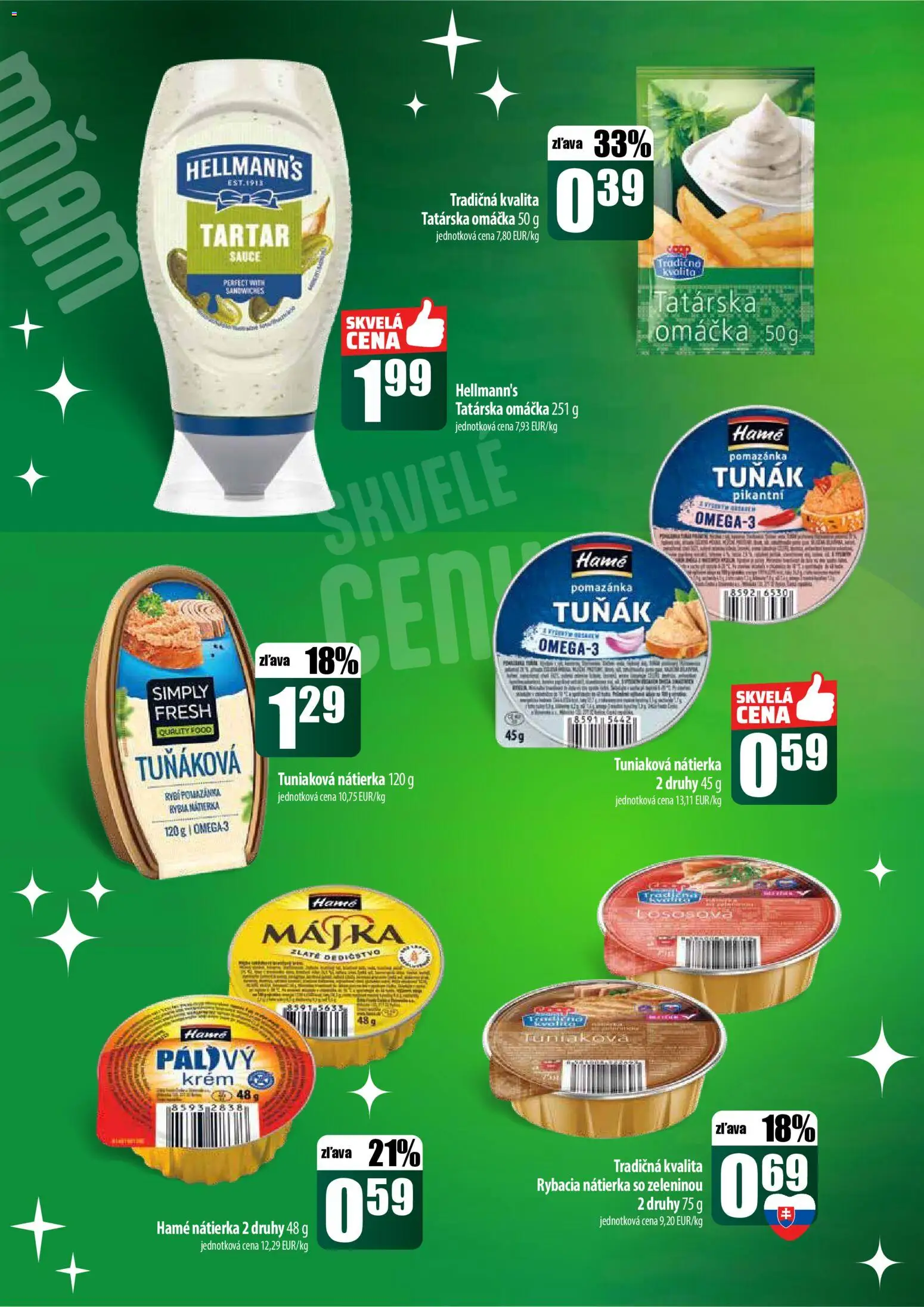 Nové COOP Jednota akcie – leták je platný od 22.12.2025 | Strana: 30 | Produkty: Krém, Tatárska omáčka, Omáčka