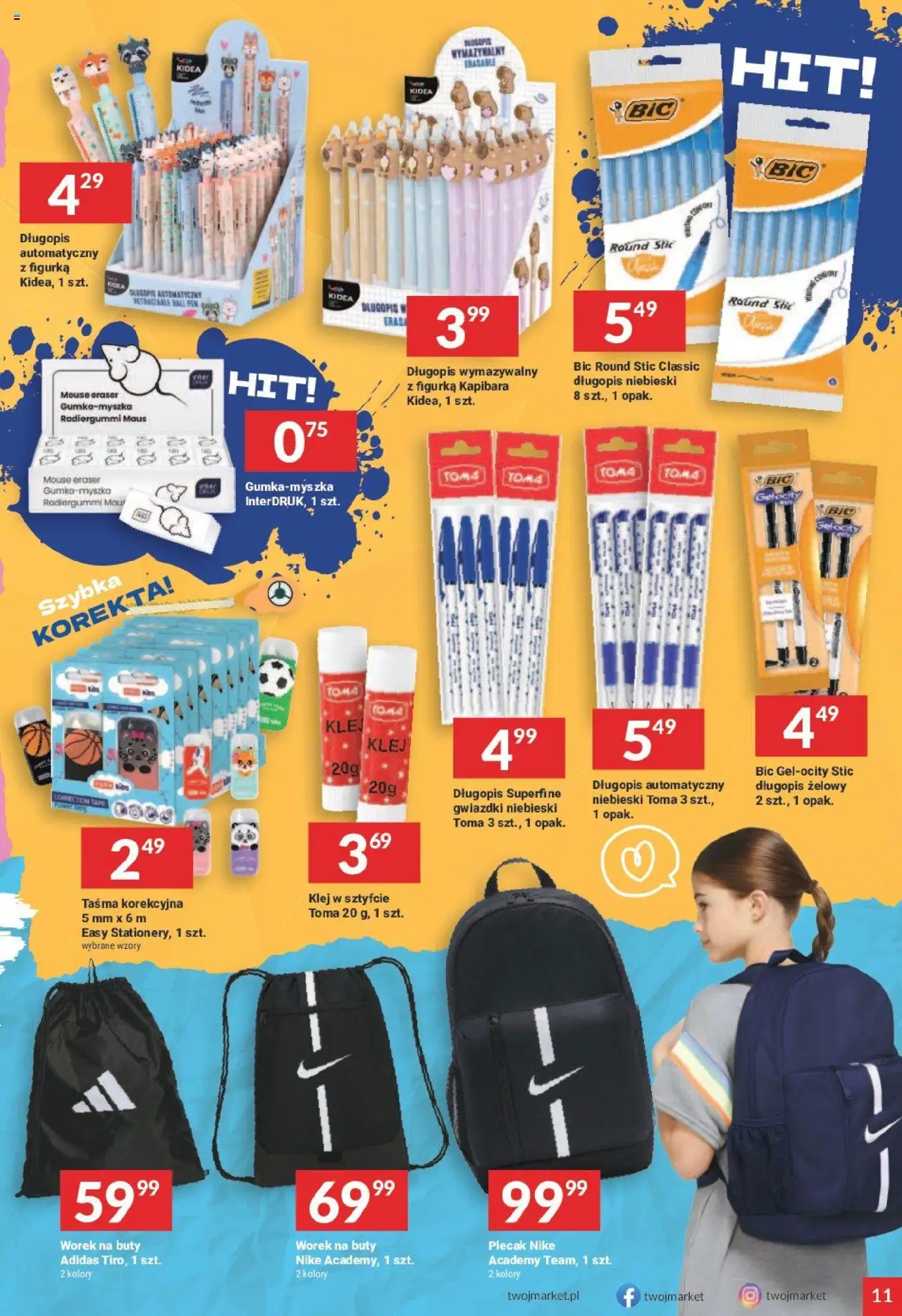 Twój Market Gazetka od 27.08.2025 | Strona: 11 | Produkty: Buty, Plecak
