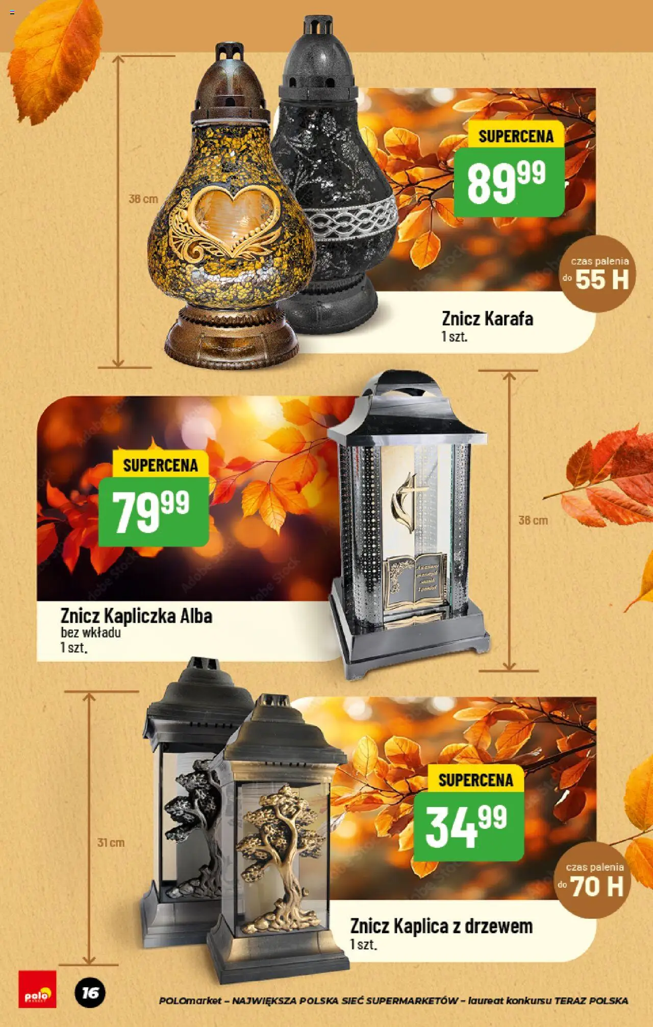 POLOmarket Gazetka - Jesień od 12.09.2025 | Strona: 16 | Produkty: Znicz kapliczka
