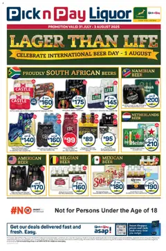 Preview of Pick n Pay specials valid from 31.07.2025