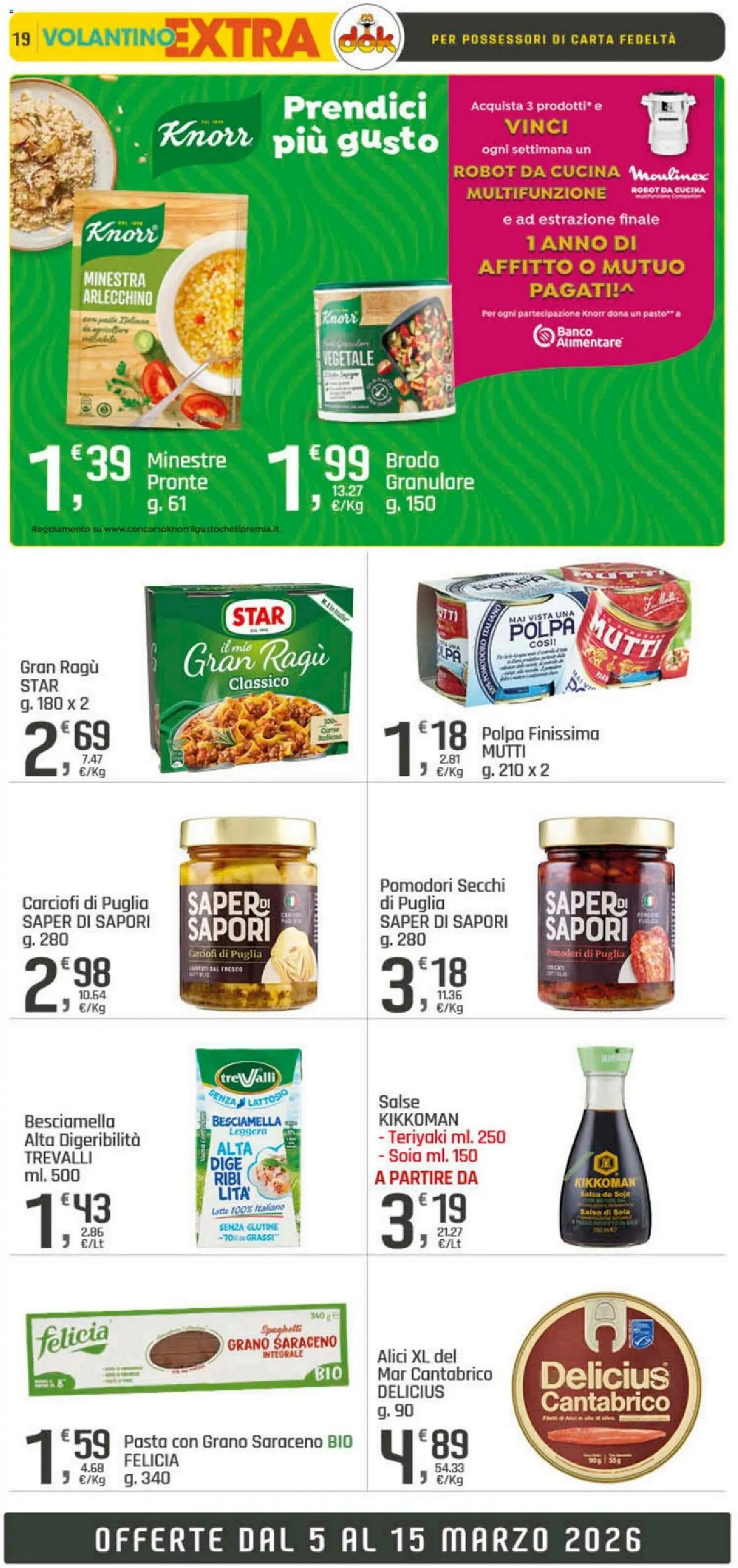 Volantino DOK del 05.03.2026 | Pagina: 19 | Prodotti: Salsa, Pomodori, Mutti, Besciamella