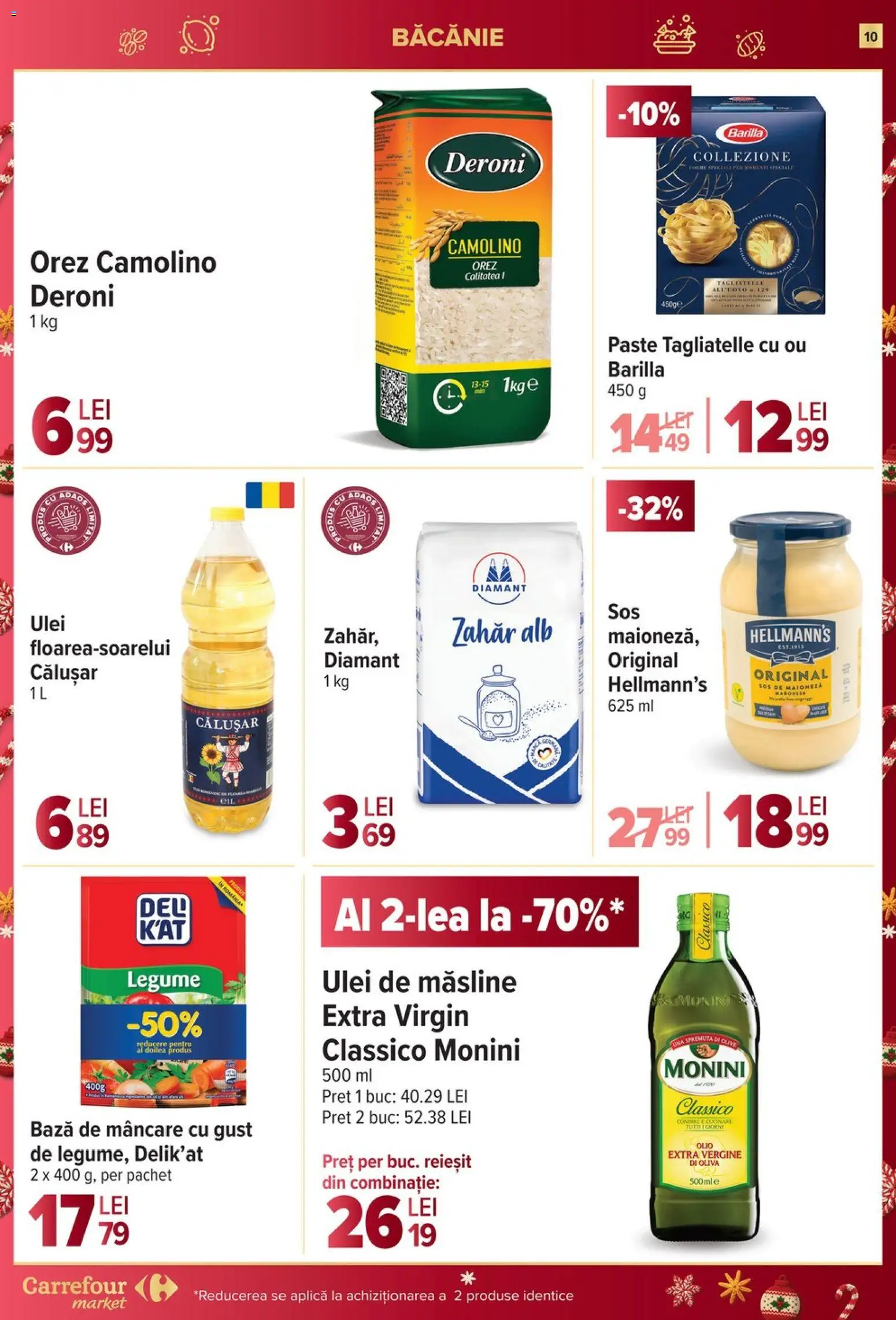 Noul catalog Carrefour – valabil de la 17.12.2025 | Pagină: 10 | Produse: Ulei, Paste, Legume, Sos