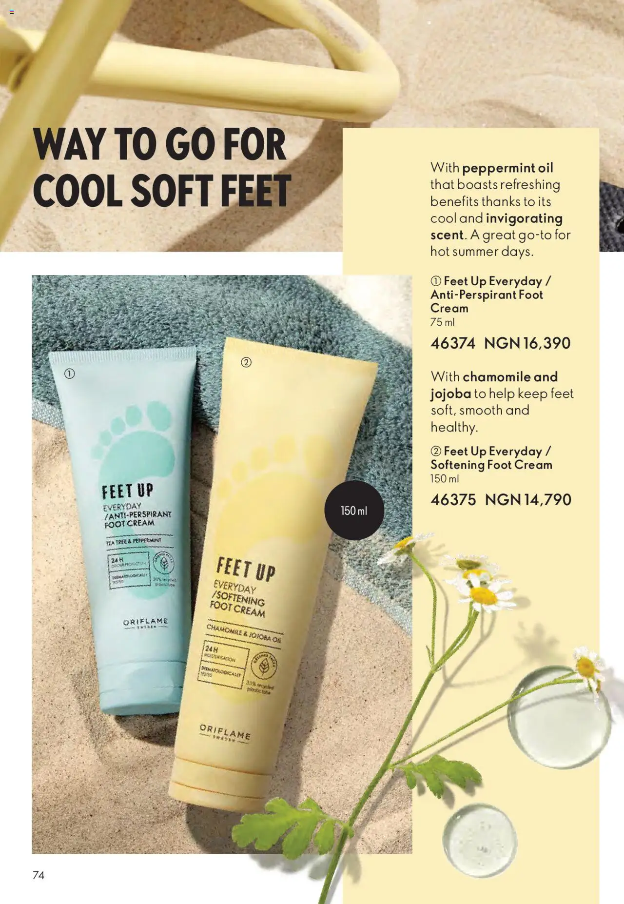 Oriflame - Catalogue  valid from 01.07.2025 | Page: 74 | Products: Tea, Cream, Oil, Antiperspirant