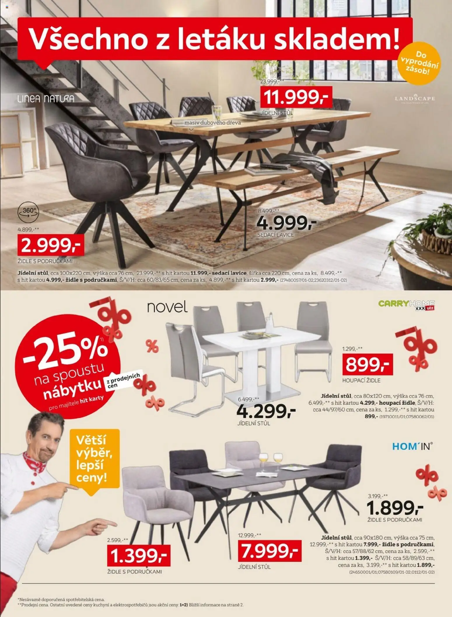 XXXLutz leták - Sleva 25 % na téměř vše od 09.03.2026 | Strana: 8 | Produkty: Stůl, Židle, Karty, Lavice