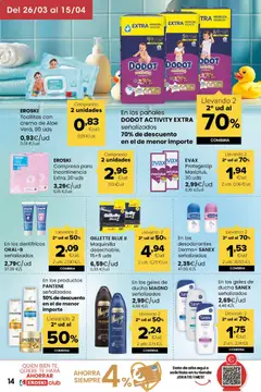 Vista previa Eroski folleto válido desde el 26.03.2026 | Página: 14 | Productos: Champú, Crema, Té, Ducha