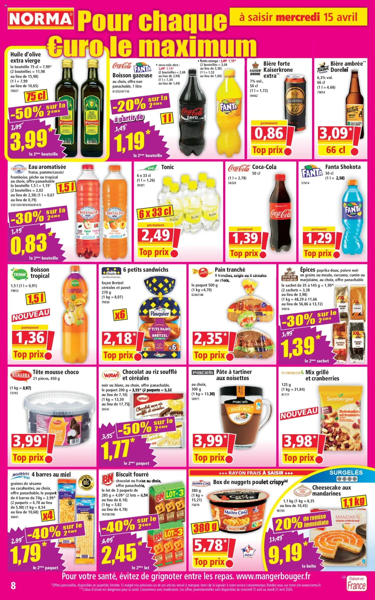 {H1} | Page: 8 | Produits: Paprika, Huile D'olive, Huile, Coca cola