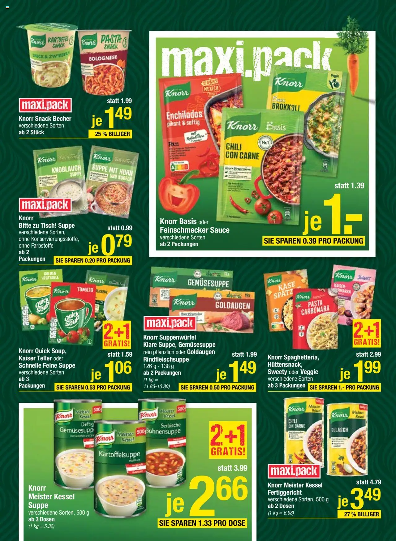 Maximarkt Flugblatt gültig ab 13.10.2025 | Seite: 10 | Produkte: Pasta, Zwiebeln, Knoblauch, Tisch
