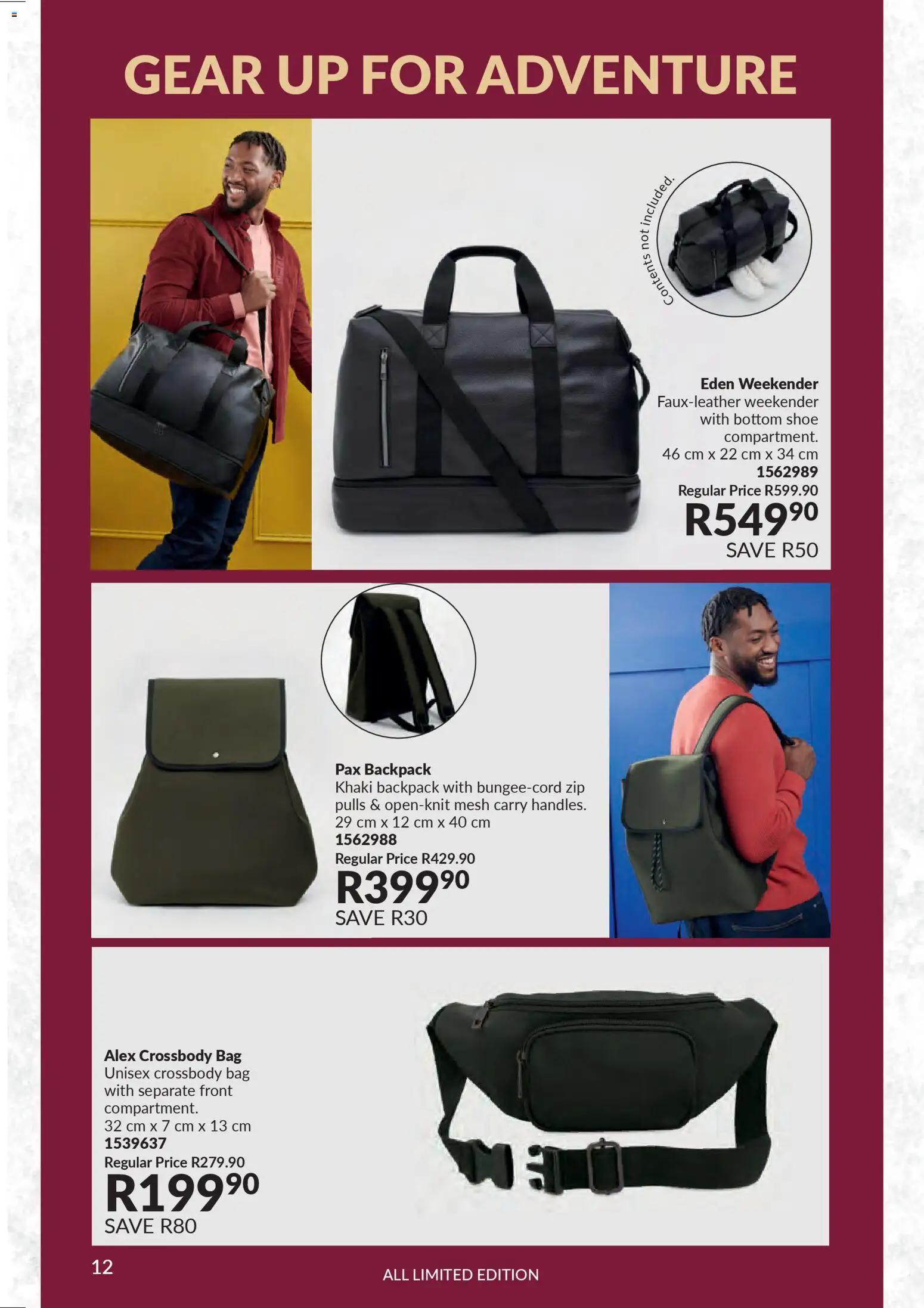 New Avon catalogue – valid from 01.03.2026 | Page: 12 | Products: Backpack, Bag