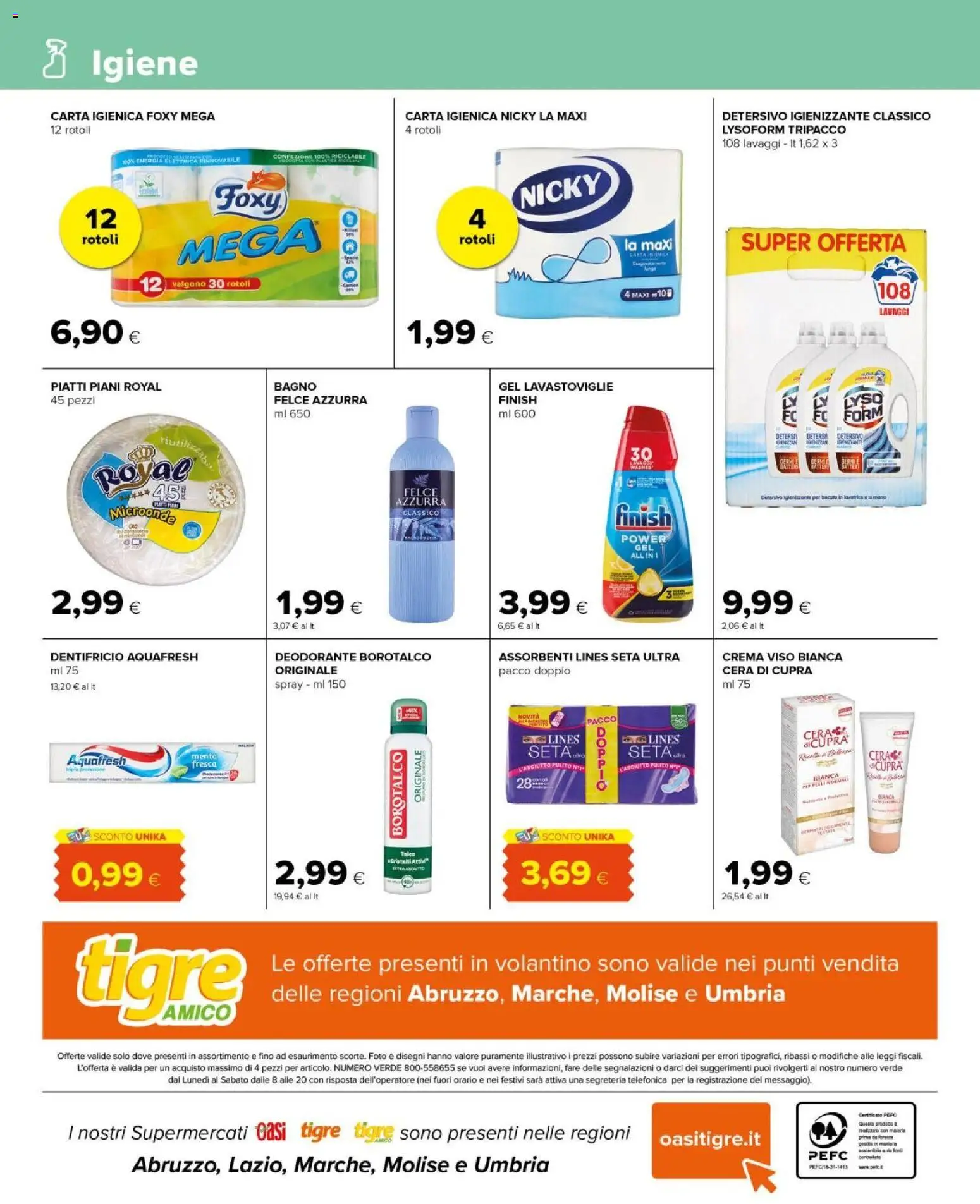 Volantino Tigre del 14.01.2026 | Pagina: 12 | Prodotti: Microonde, Deodorante, Crema viso, Menta
