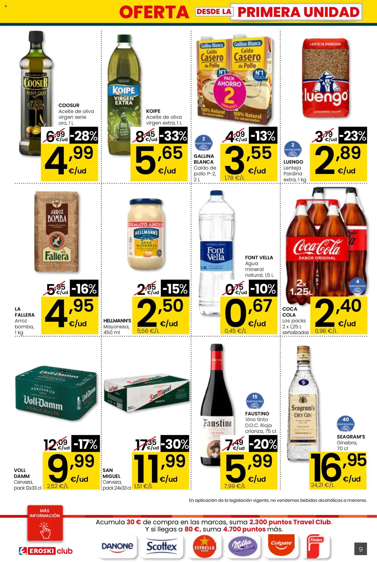 Eroski - Viste tu cesta de primavera City │ válido desde el 26.02.2026 | Página: 9 | Productos: Aceite, Vino, Οθόνη προβολής, Agua mineral