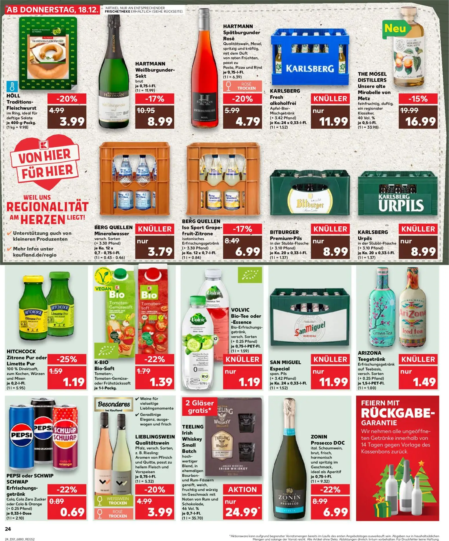 Kaufland prospekt Völklingen	 – gültig ab 21.12.2025 | Seite: 24 | Produkte: Sekt, Pils, Mineralwasser, Limette