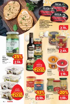 Katalog Delicije Plodine - Pregled kataloga iz trgovine Plodine, vrijedi od 18.03.2026 | Stranica: 14 | Proizvodi: Masline, Pašteta, Senf, Balsamico