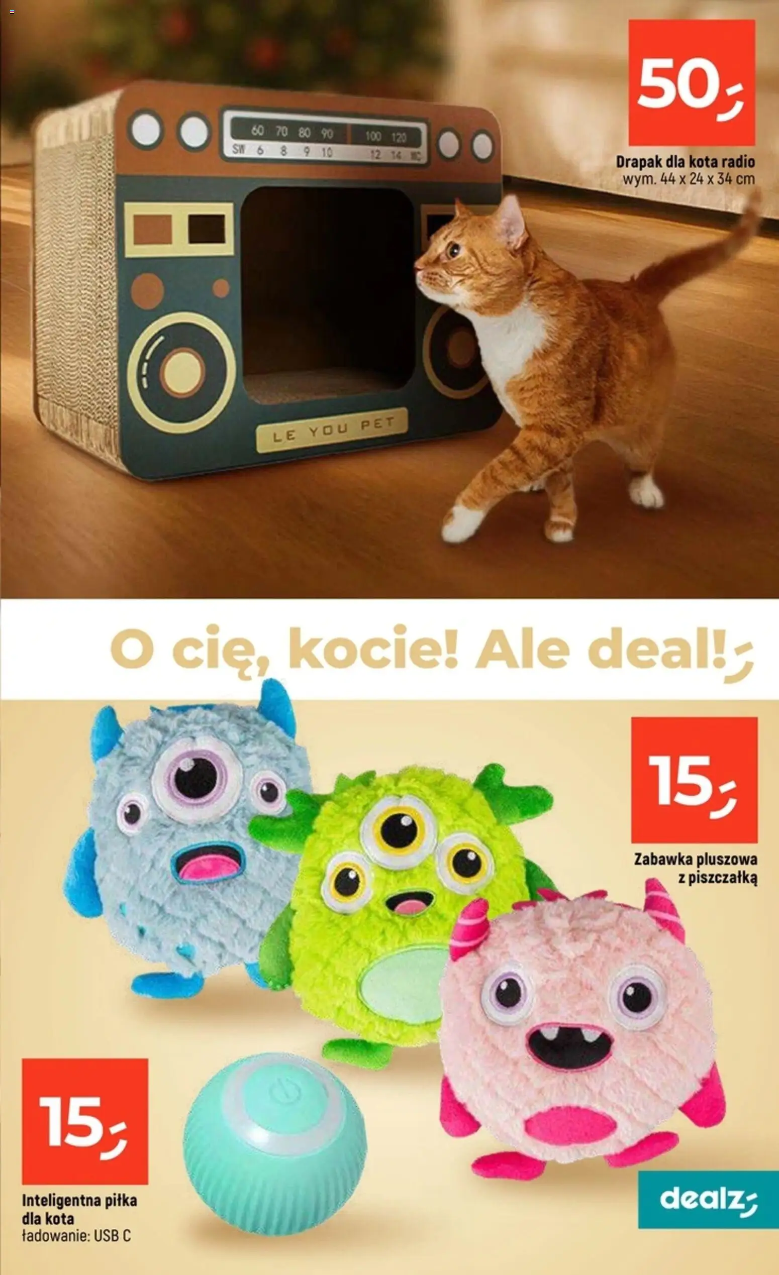 Dealz Gazetka od 23.10.2025 | Strona: 39 | Produkty: Radio, USB, Drapak, Drapak dla kota