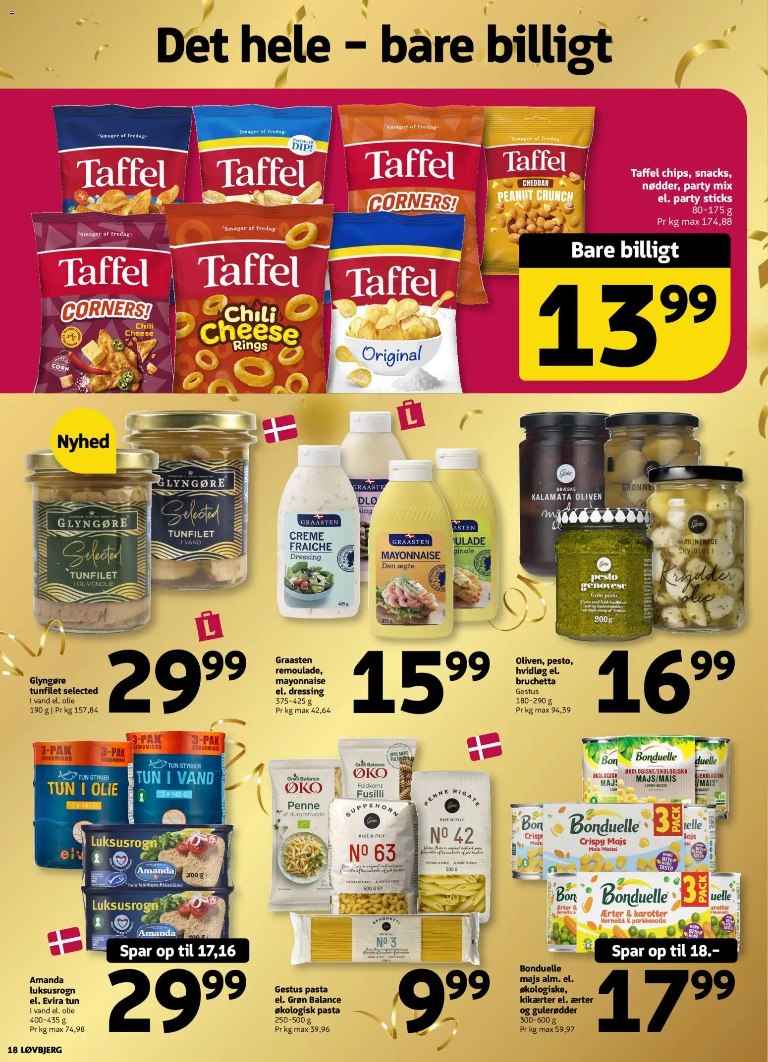 Løvbjerg tilbudsavis – gyldig fra 10.04.2026 | Side: 18 | Produkter: Creme, Pasta, Gulerødder, Kikærter