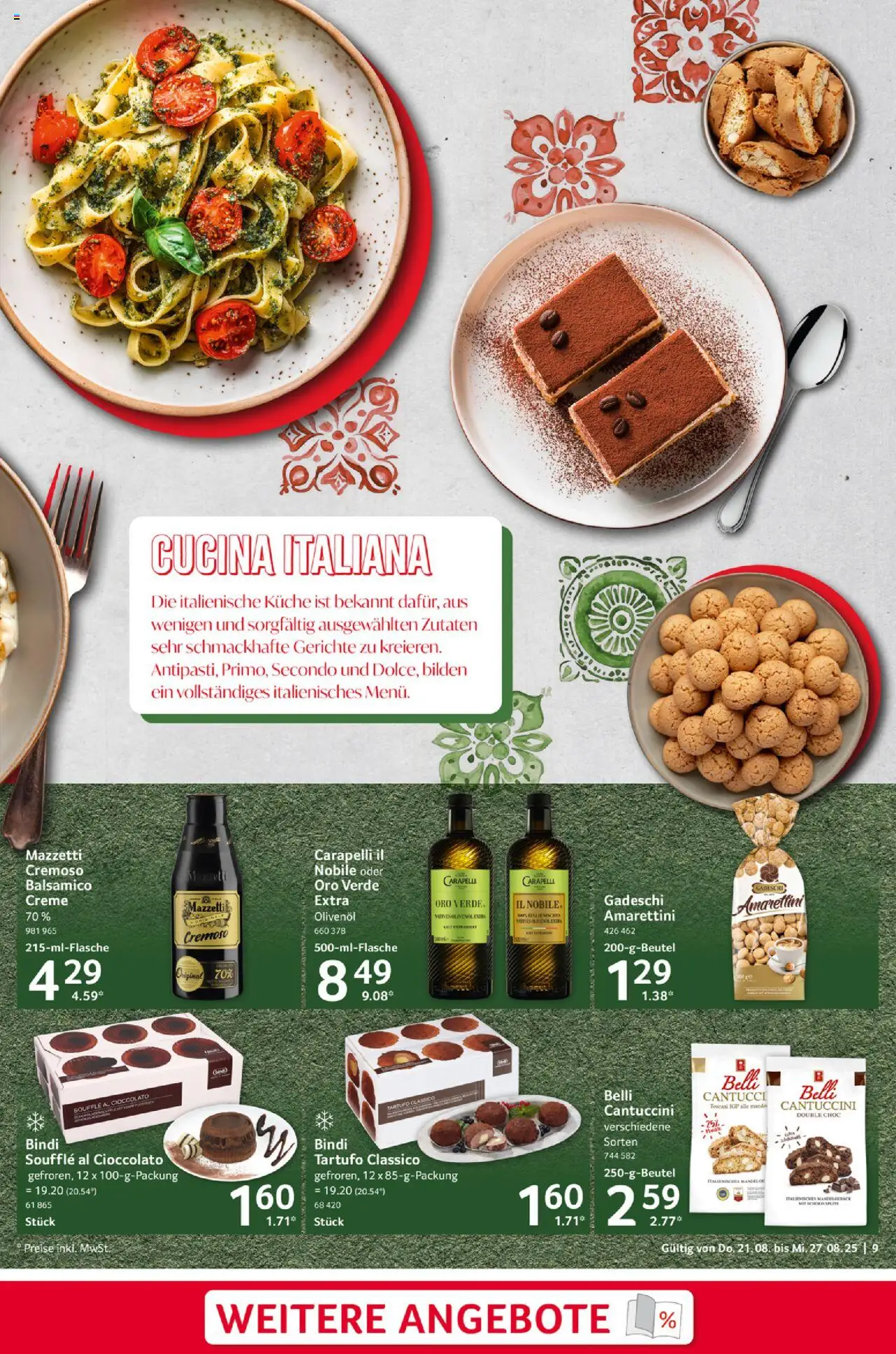 Selgros Prospekt 	 - gültig ab dem 21.08.2025 | Seite: 9 | Produkte: Balsamico, Olivenol, Küche, Creme