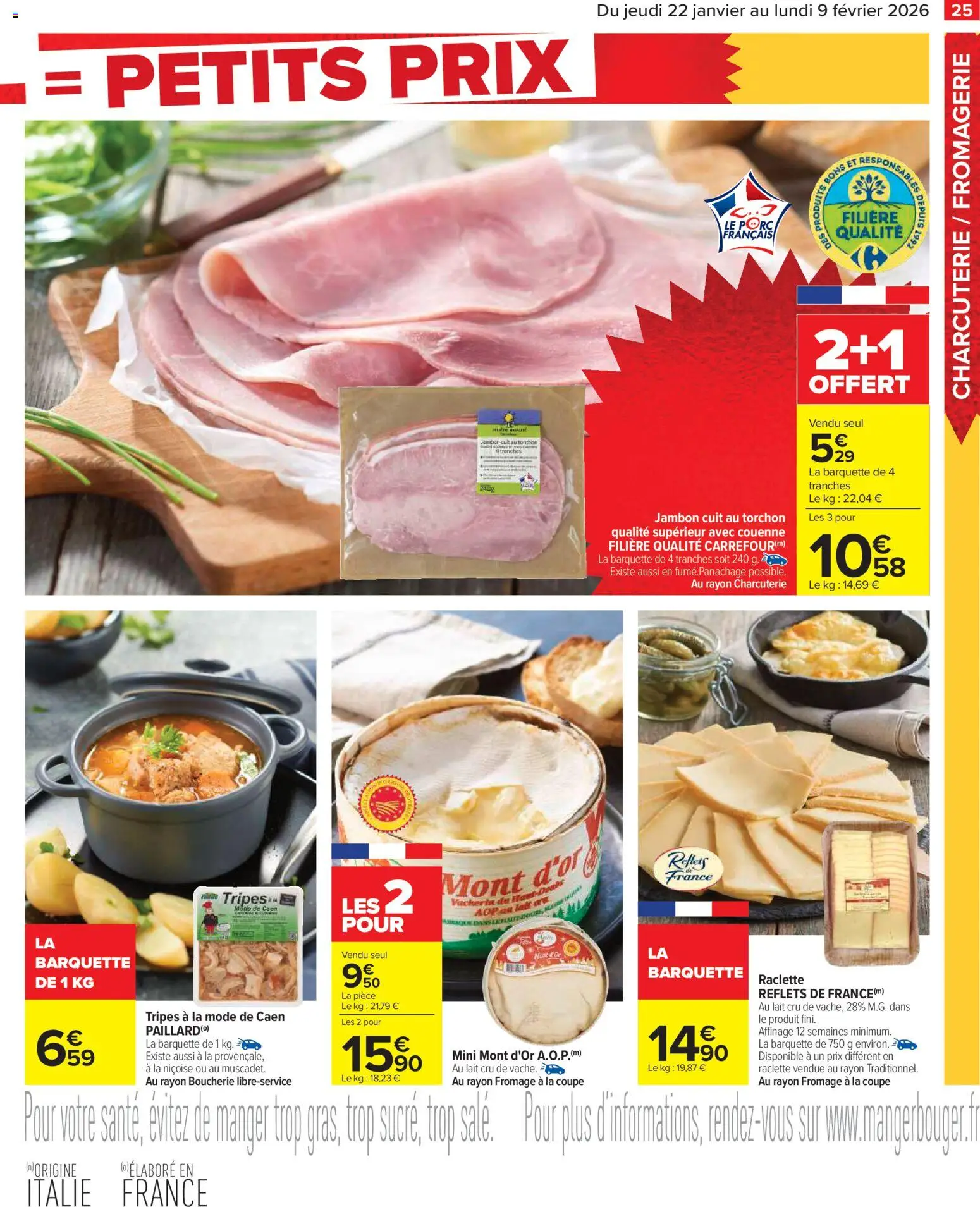 {H1} | Page: 27 | Produits: Raclette, Mont d'or, Lait, Jambon