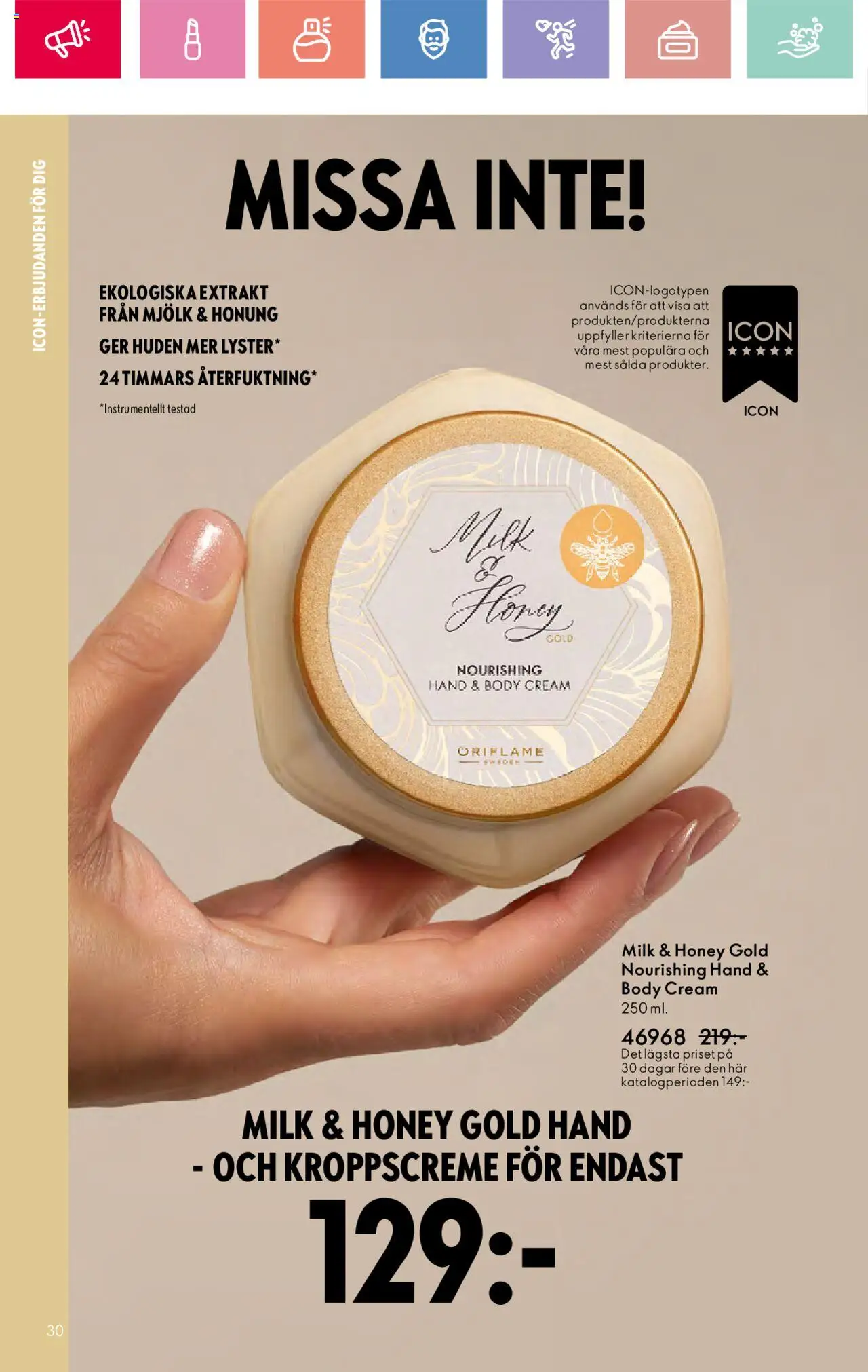 Oriflame reklamblad aktuell från 03.08.2025 | Sida: 30 | Produkter: Mjölk