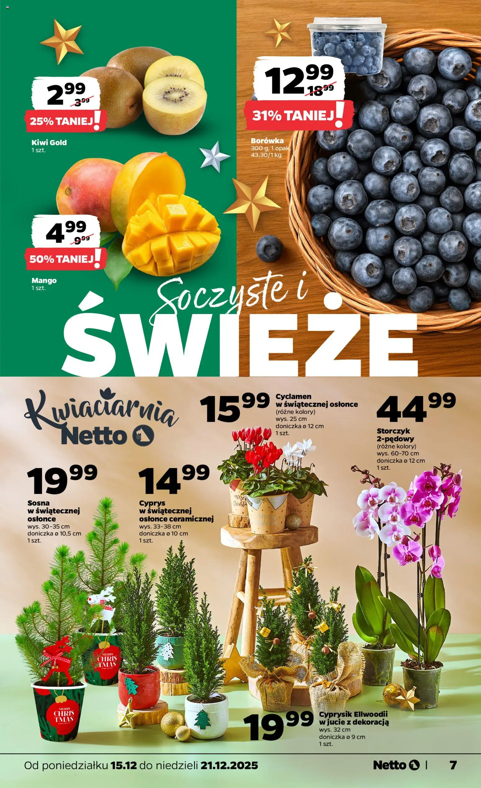Netto gazetka - Spożywcza od 15.12.2025 | Strona: 7 | Produkty: Mango, Doniczka, Storczyk, Kiwi