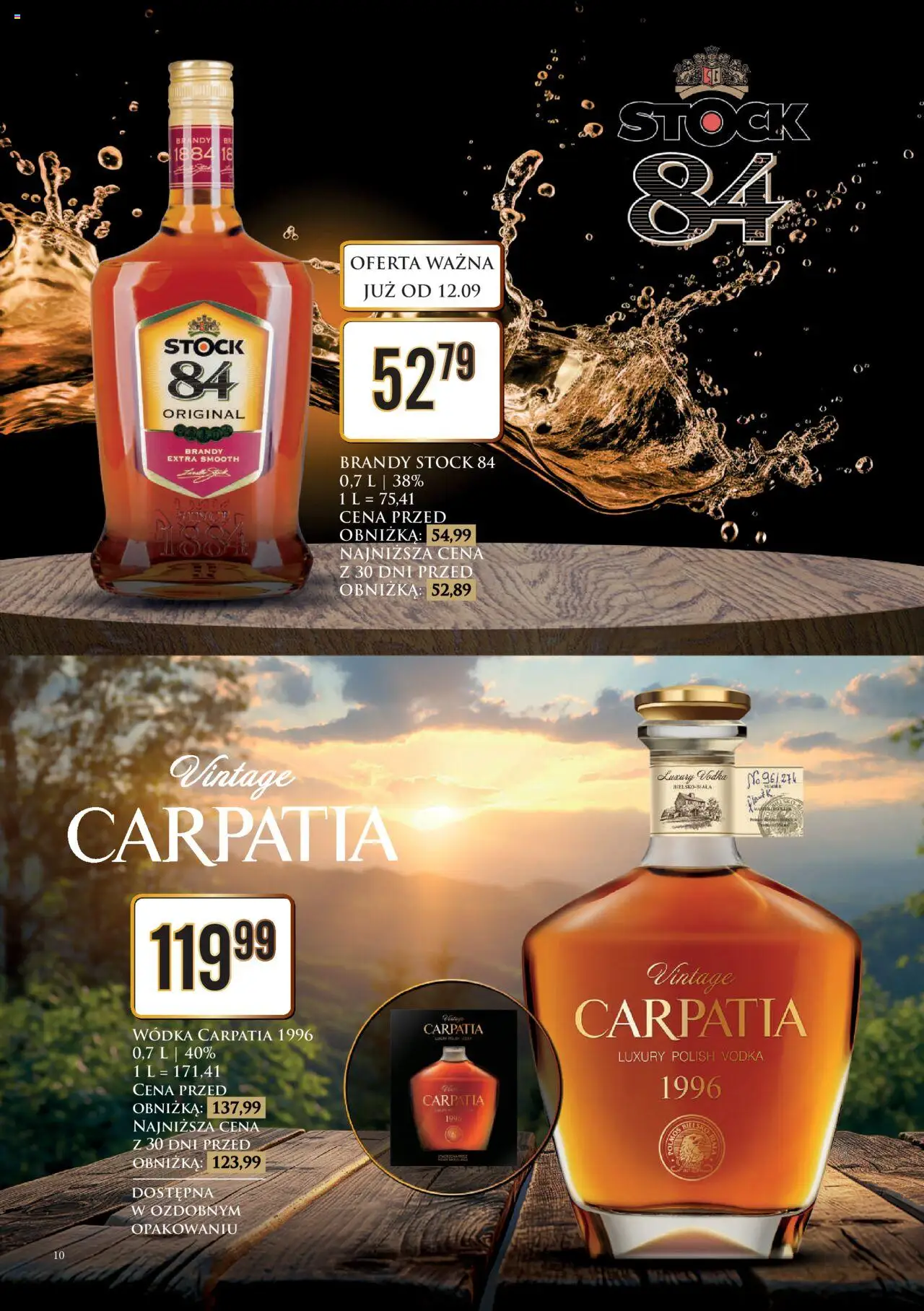 Dino Gazetka alkoholowa od 15.09.2025 | Strona: 10 | Produkty: Vodka, Wódka, Wódka carpatia