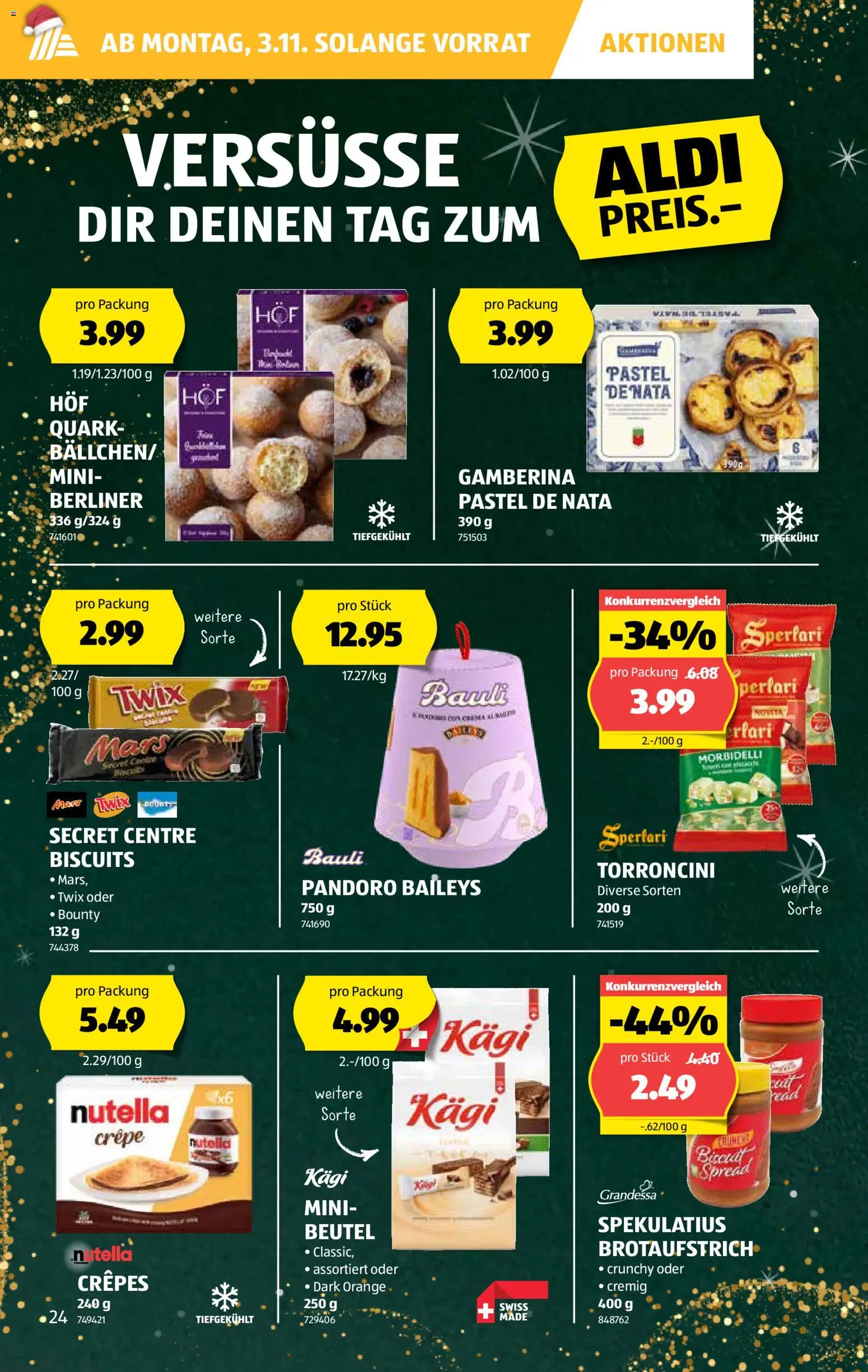 Aldi Aktionen – gültig ab 30.10.2025 | Seite: 25 | Produkte: Quark, Spabad, Mars, Twix