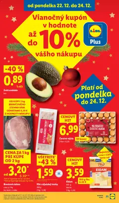 Lidl leták platný od 15.12.2025 | Strana: 101 | Produkty: Vajcia, Eidam, Bravčové stehno, Avokádo