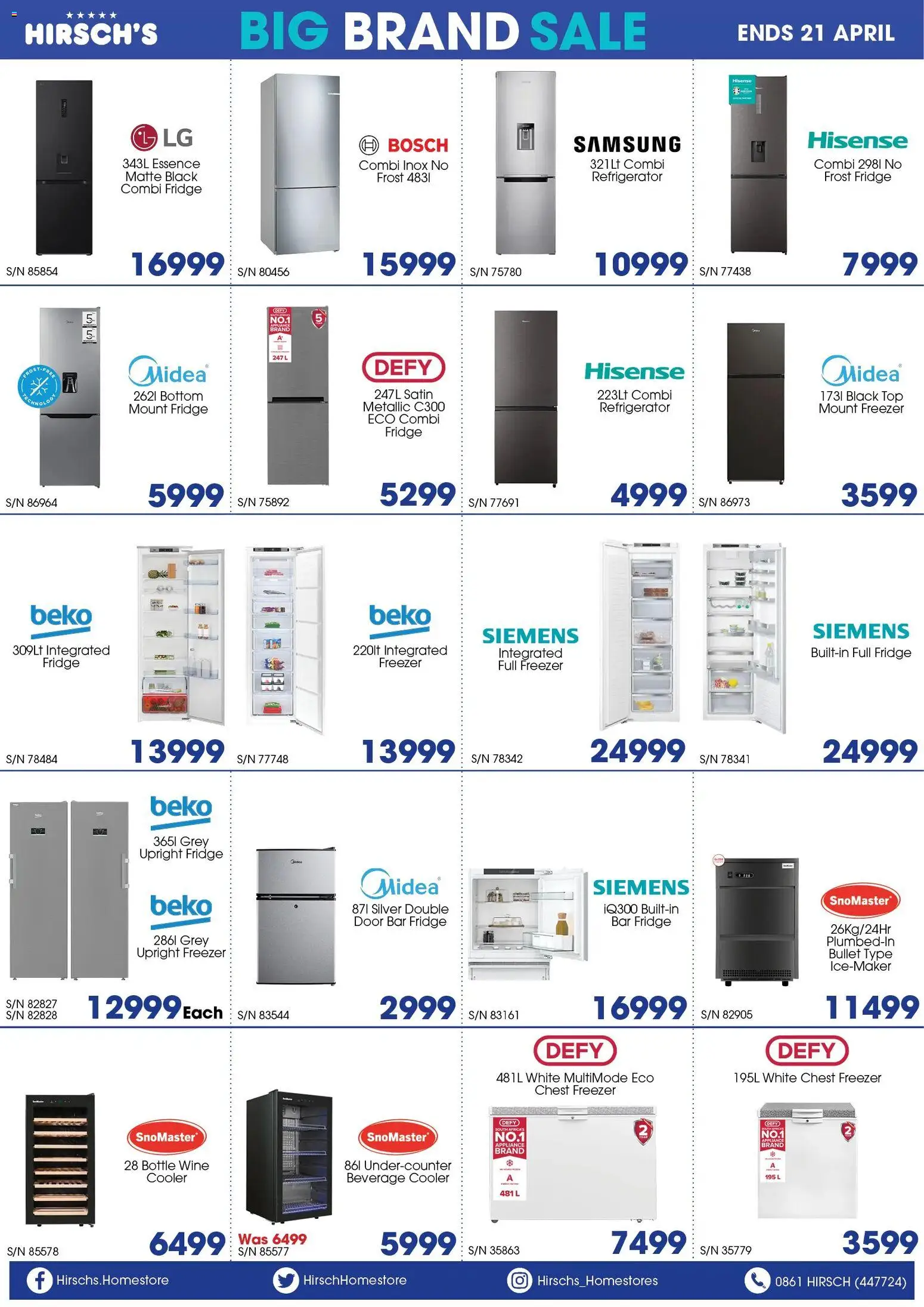 New Hirsch's catalogue – valid from 13.04.2026 | Page: 2 | Products: Freezer, Fridge, Cooler, Wine